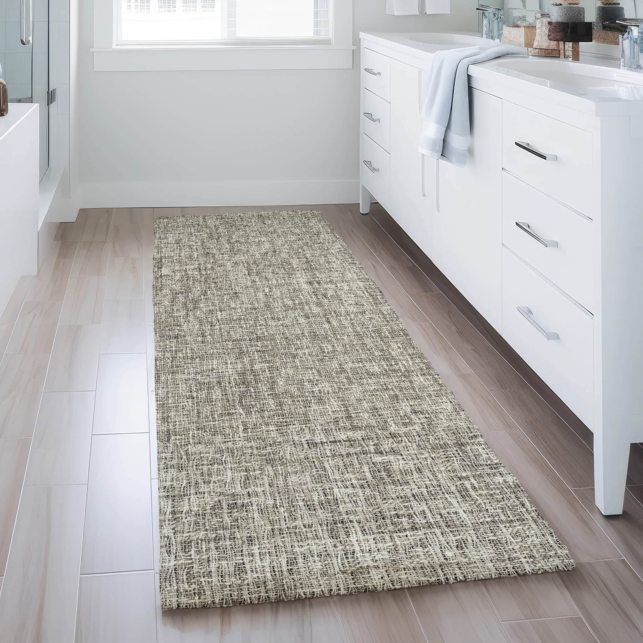 Luxury Washable Transitional VY1 Putty Ivory Rug 2'3" x 7'6" #shape_Runner