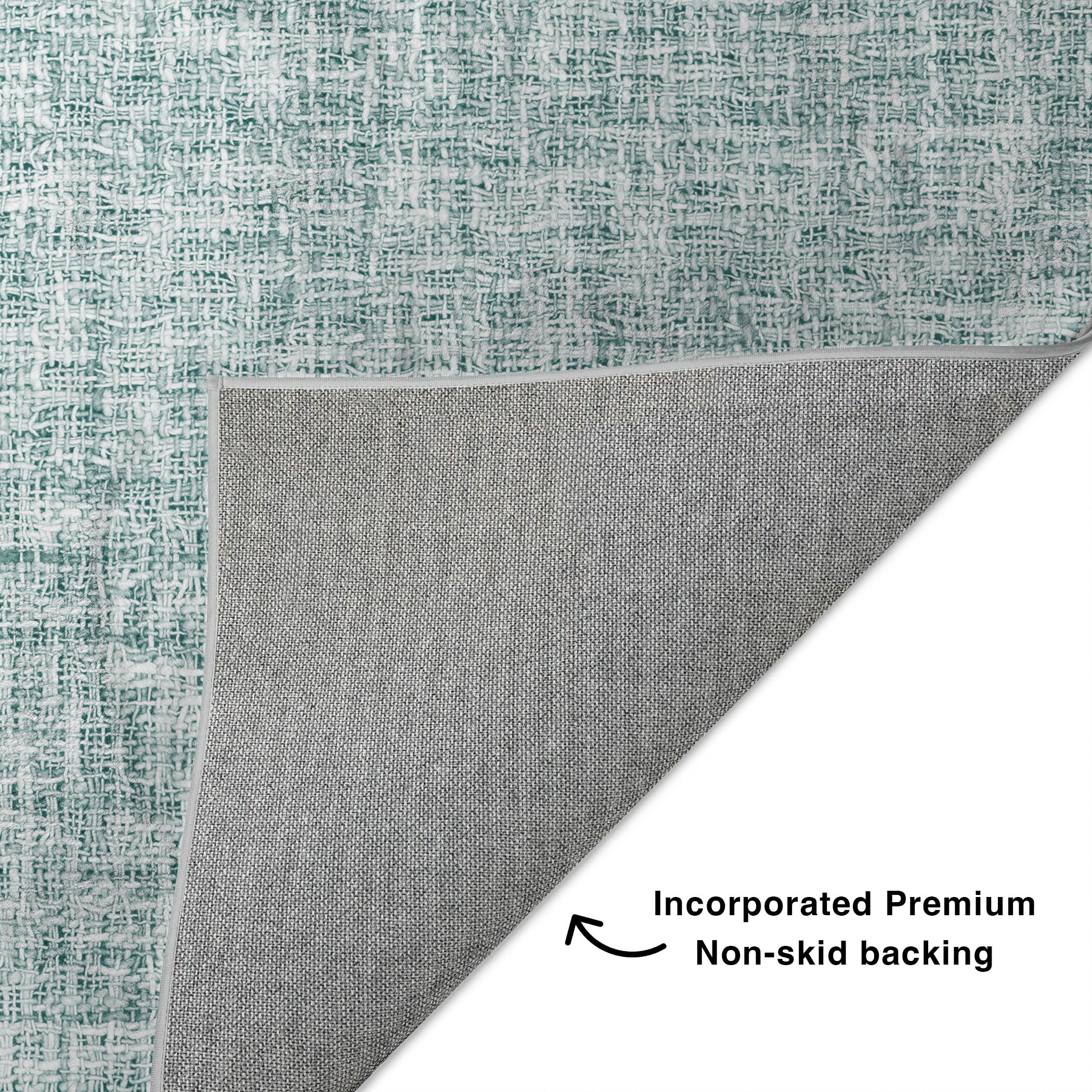Luxury Washable Transitional VY1 Seafoam Blue Rug 1'8" x 2'6" #shape_Rectangle