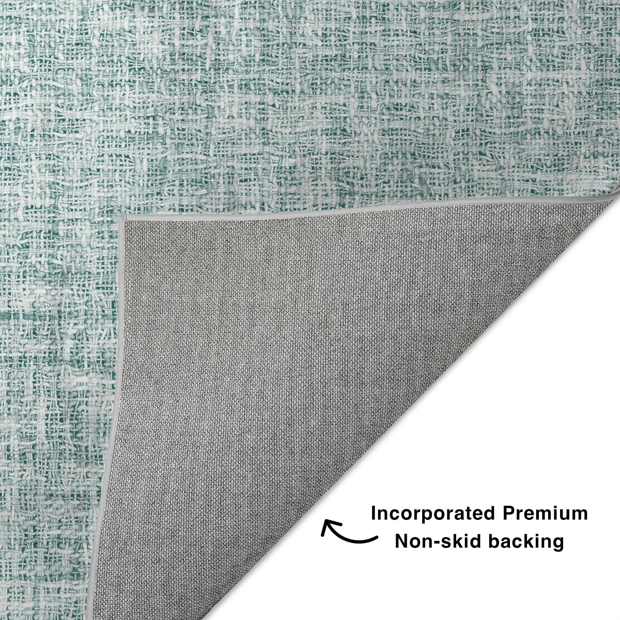 Luxury Washable Transitional VY1 Seafoam Blue Rug 1'8" x 2'6" #shape_Rectangle