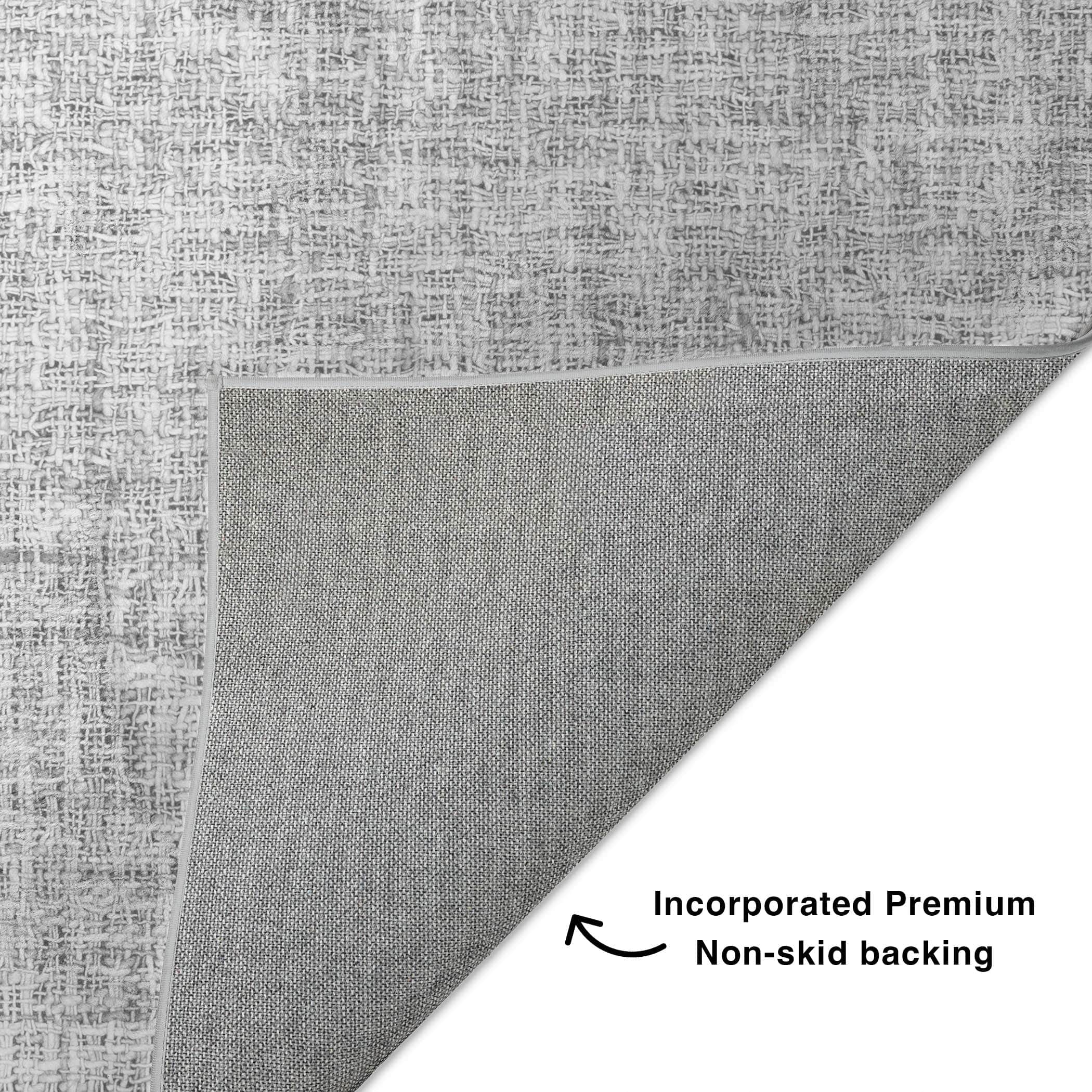 Luxury Washable Transitional VY1 Silver Gray Rug 1'8" x 2'6" #shape_Rectangle