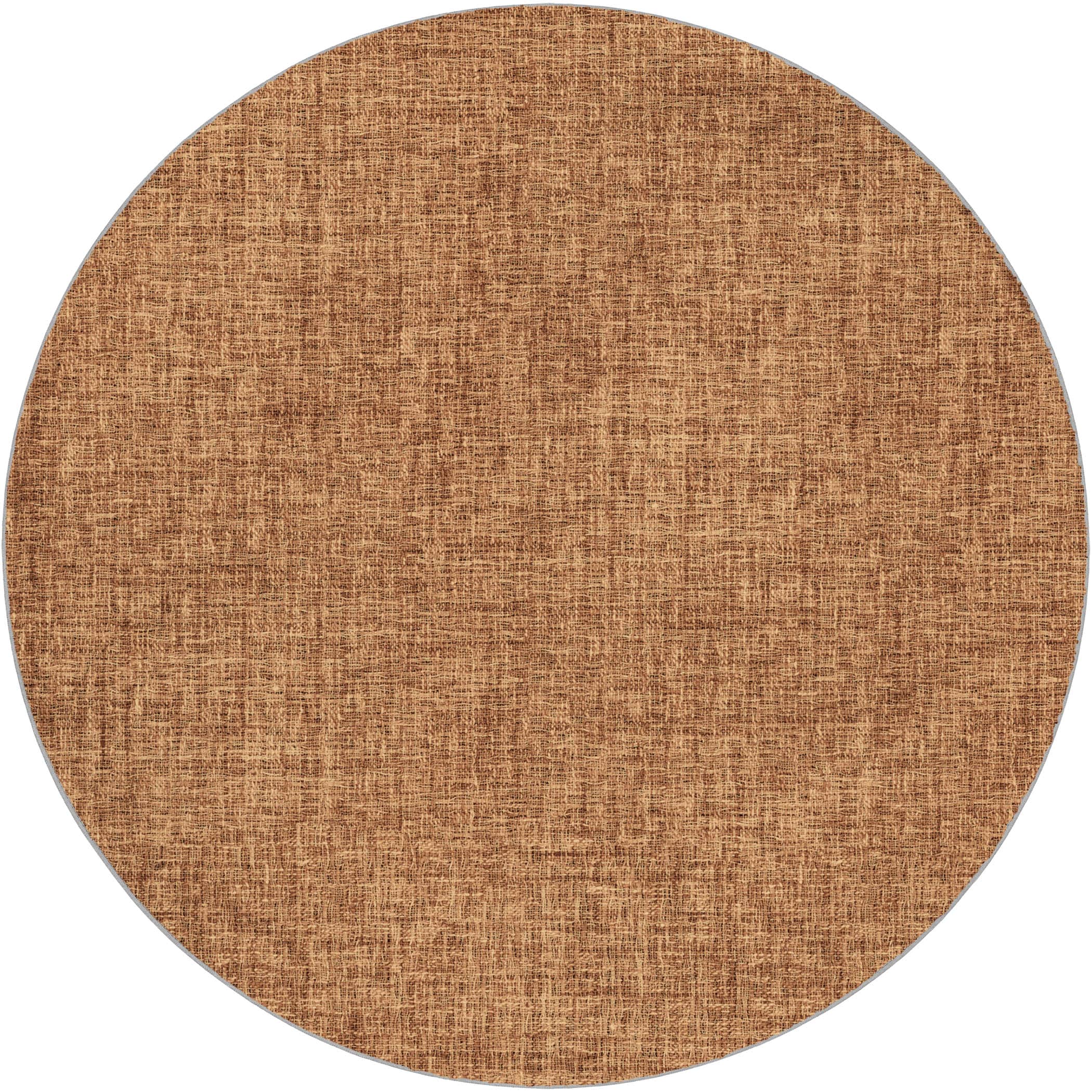 Luxury Washable Transitional VY1 Spice Orange Rug 8' x 8' #shape_Round