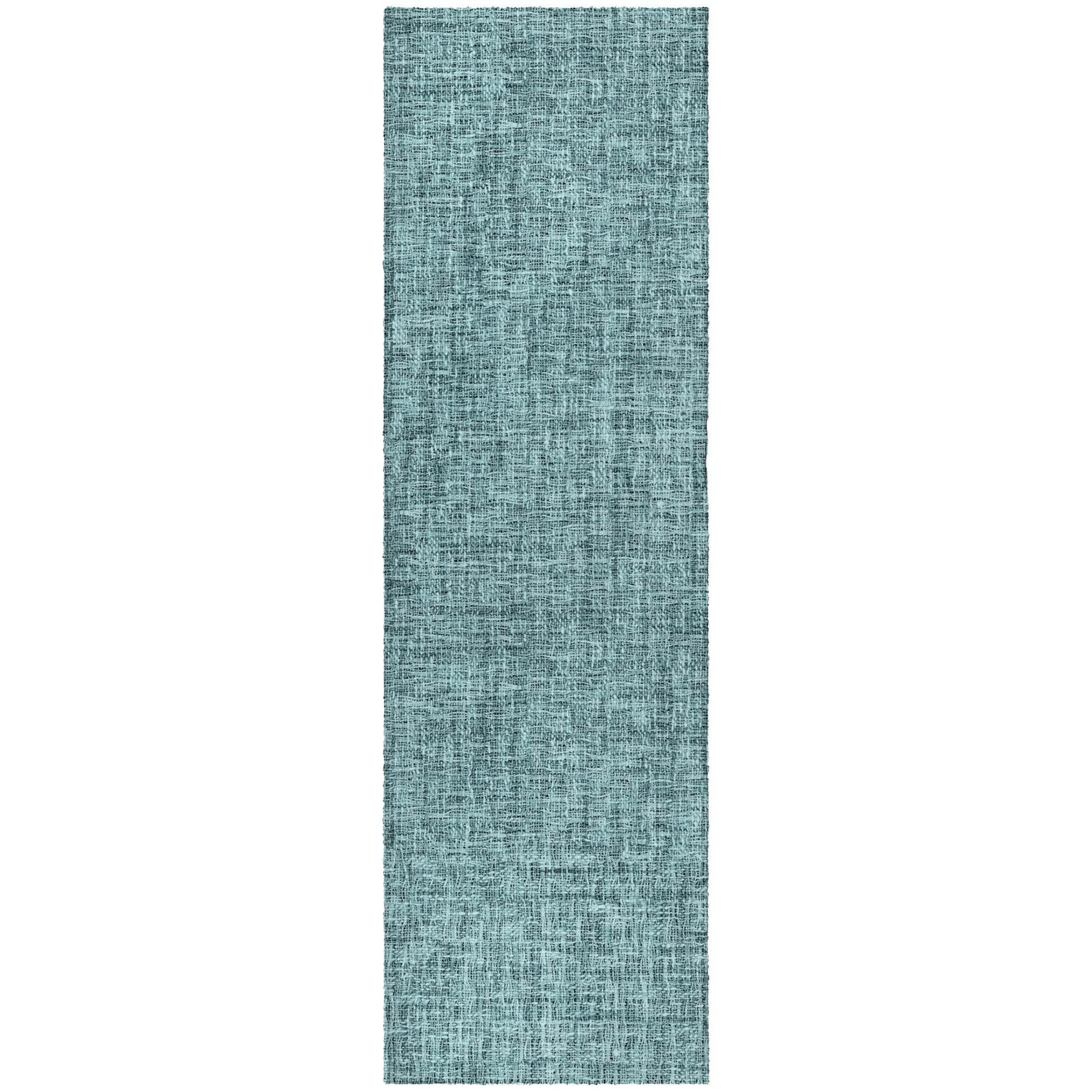 Luxury Washable Transitional VY1 Teal Rug 2'3" x 7'6" #shape_Runner