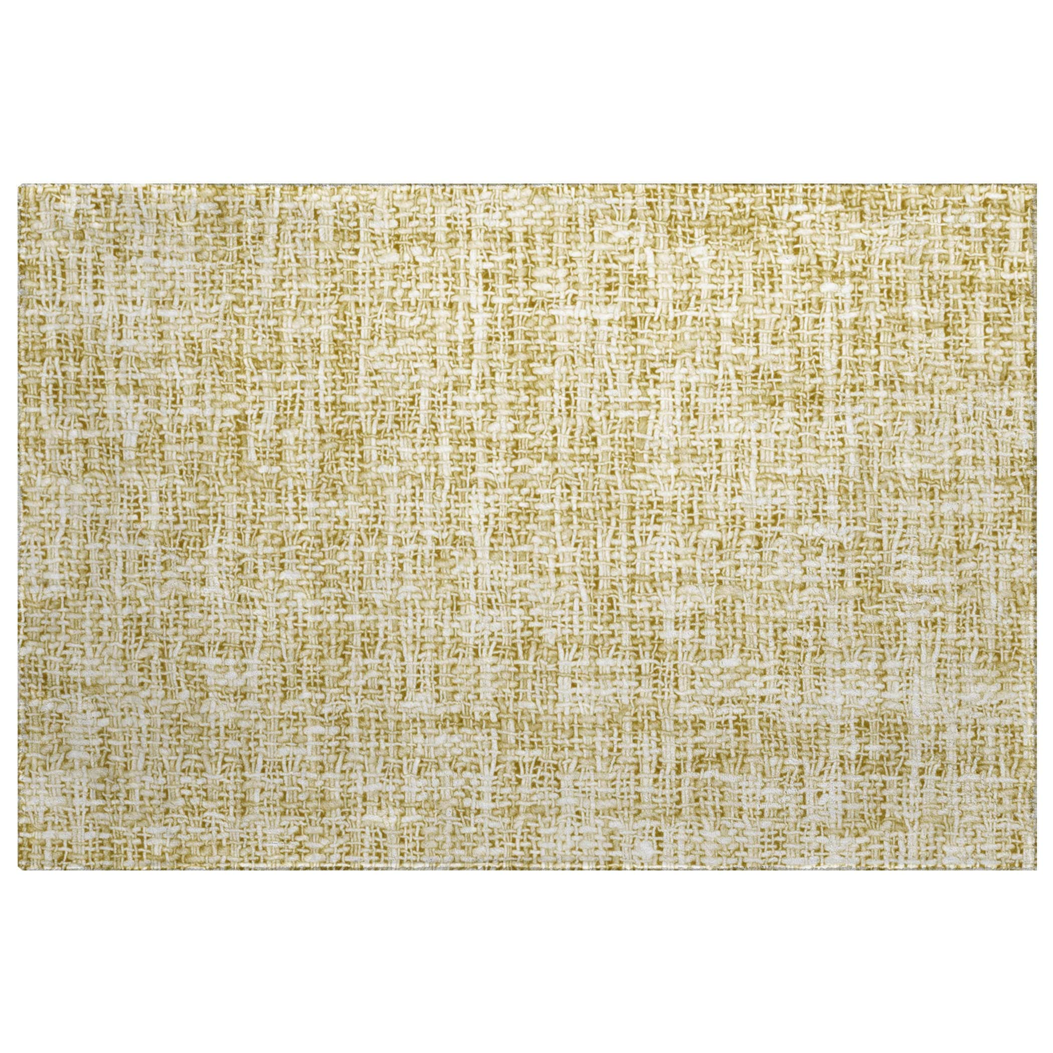 Luxury Washable Transitional VY1 Wheat Gold Rug 1'8" x 2'6" #shape_Rectangle