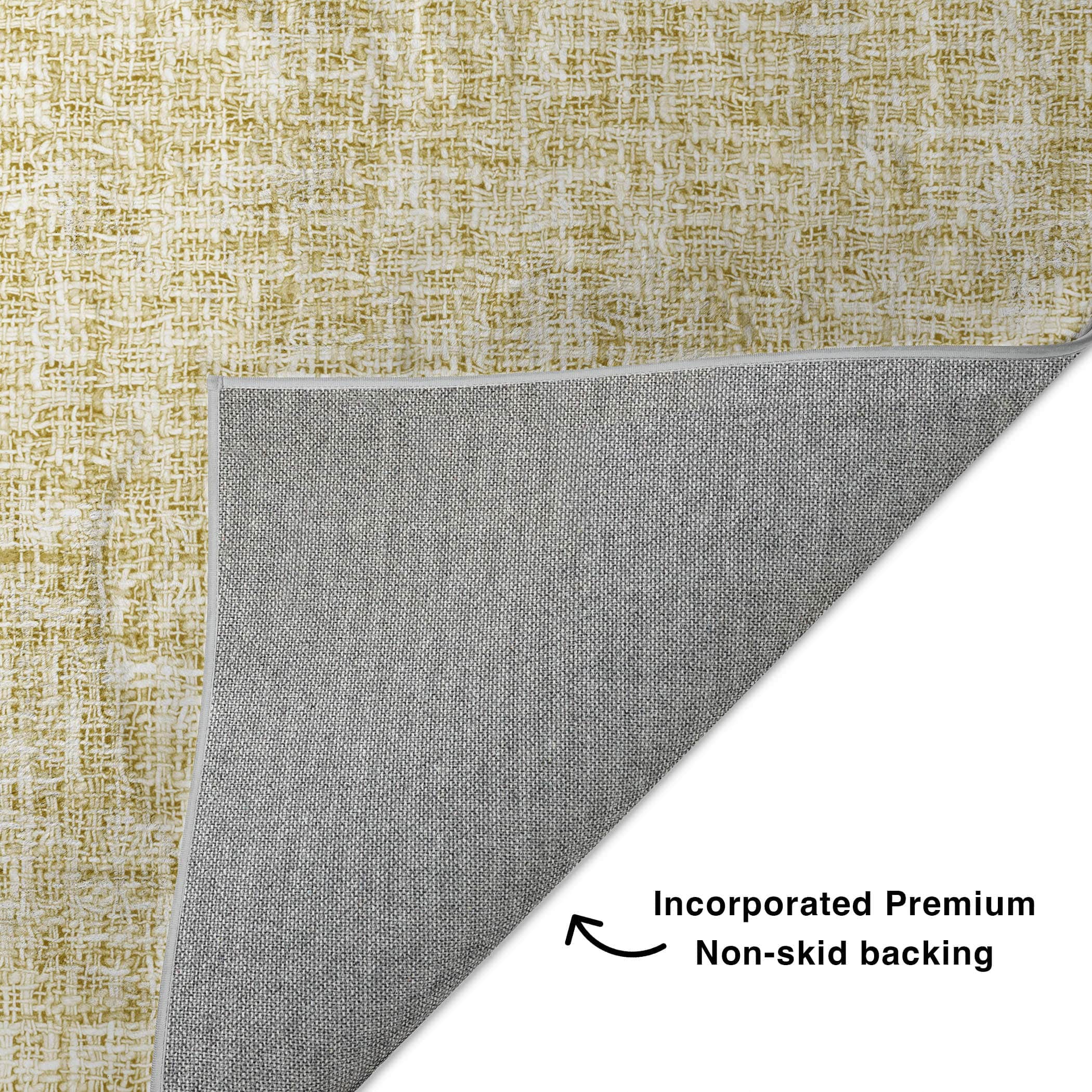 Luxury Washable Transitional VY1 Wheat Gold Rug 1'8" x 2'6" #shape_Rectangle