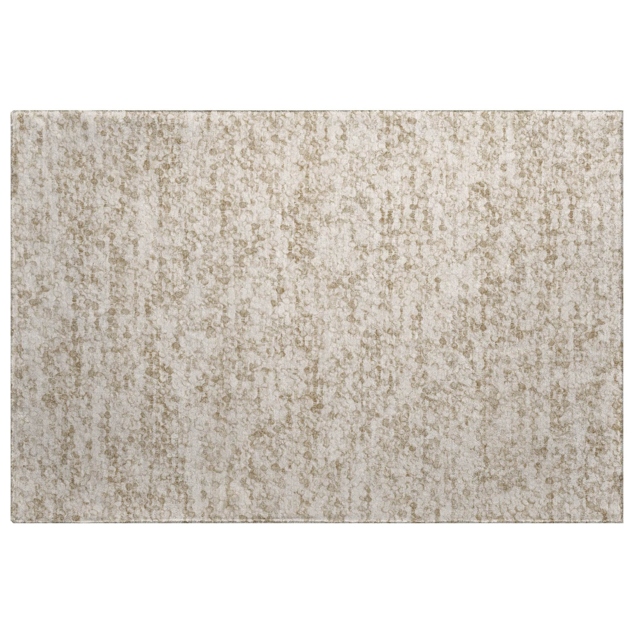 Luxury Washable Transitional VY2 Beige Brown Rug 1'8" x 2'6" #shape_Rectangle