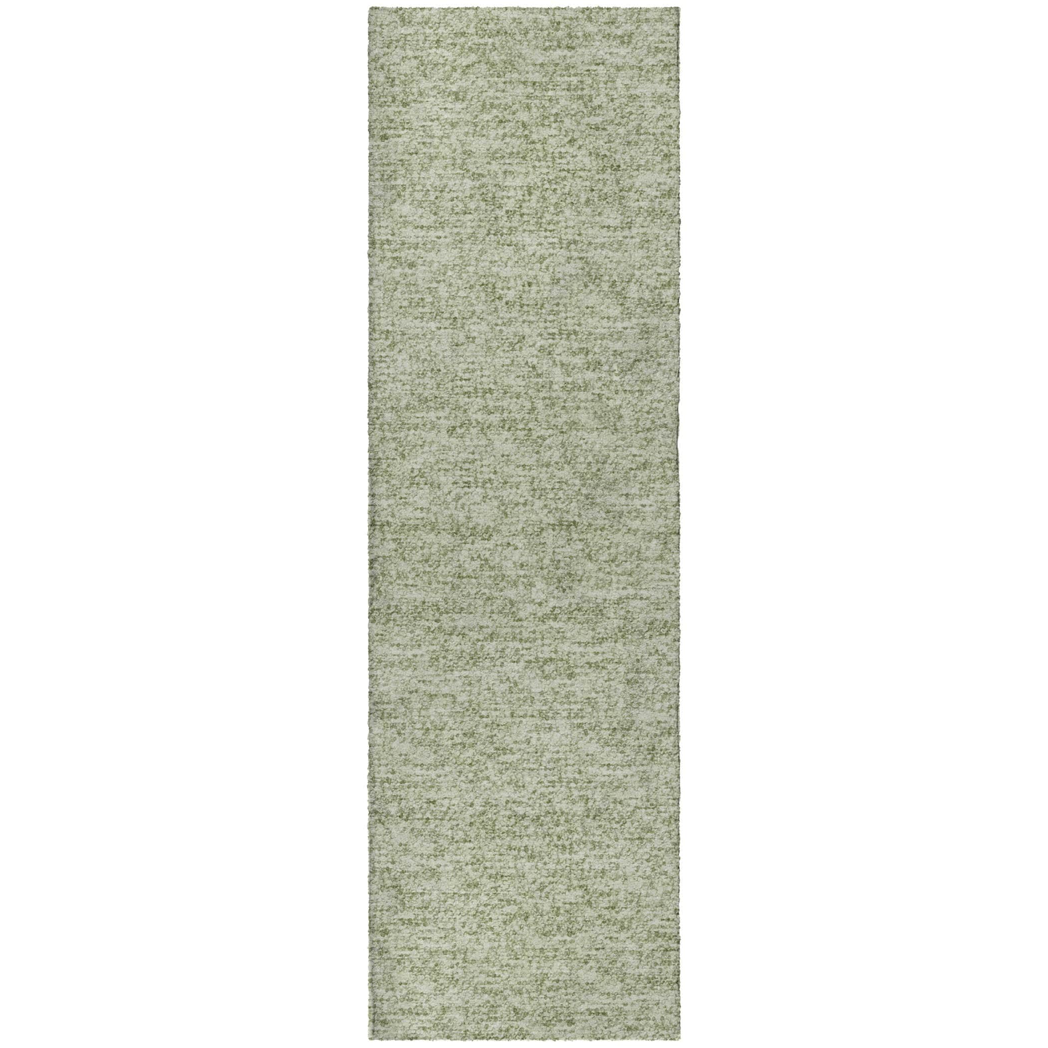 Luxury Washable Transitional VY2 Celery Green Rug 2'3" x 7'6" #shape_Runner