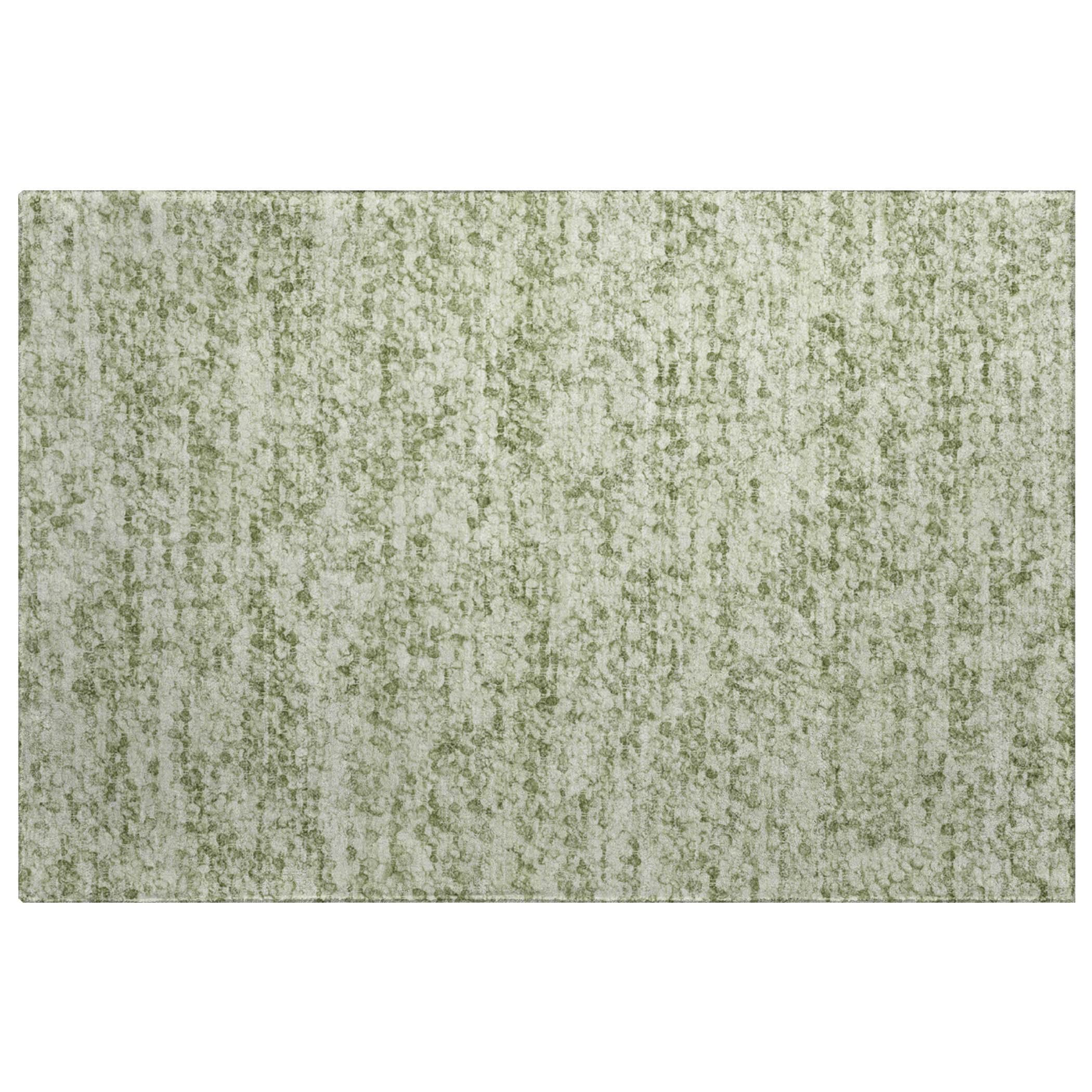 Luxury Washable Transitional VY2 Celery Green Rug 1'8" x 2'6" #shape_Rectangle