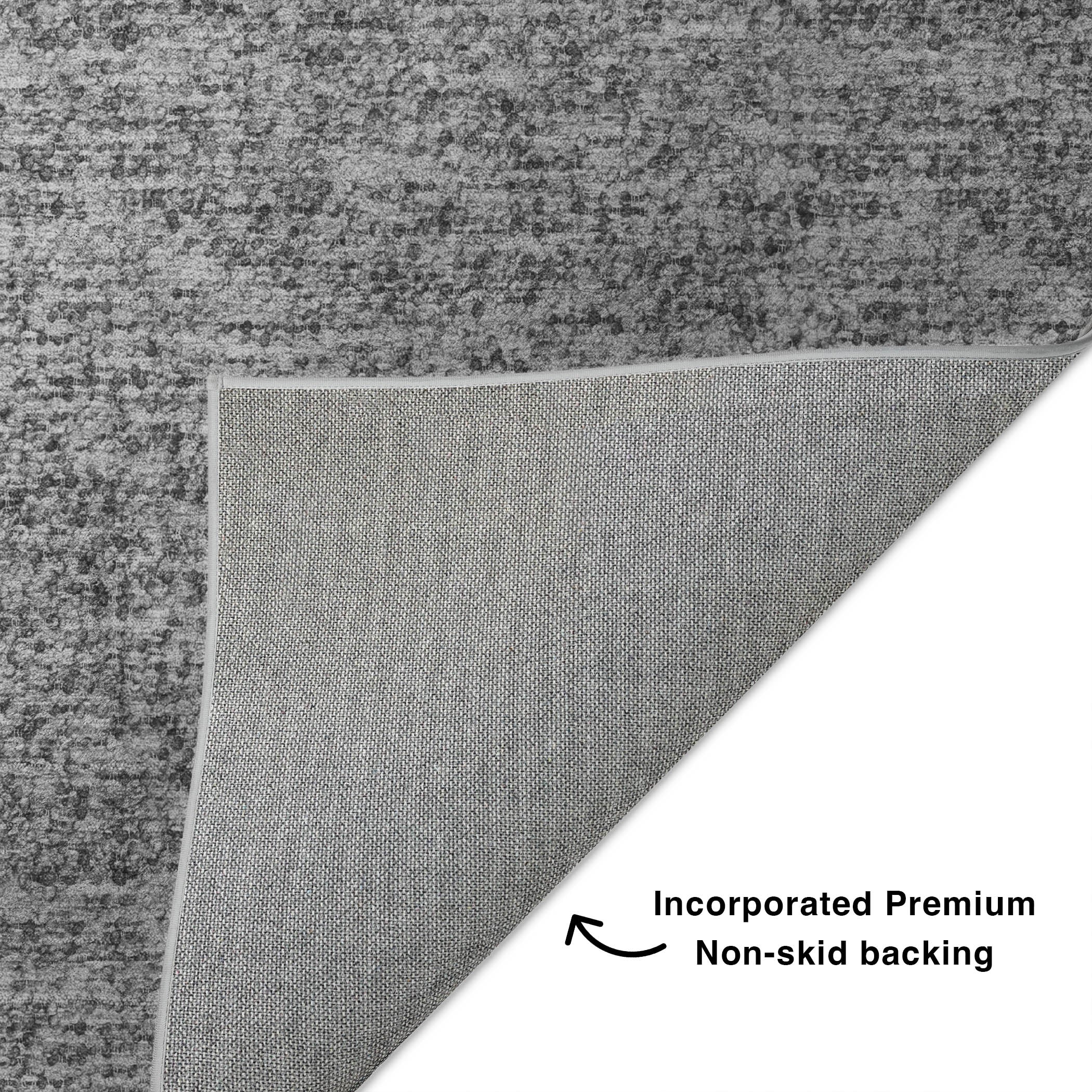 Luxury Washable Transitional VY2 Gray Rug 1'8" x 2'6" #shape_Rectangle