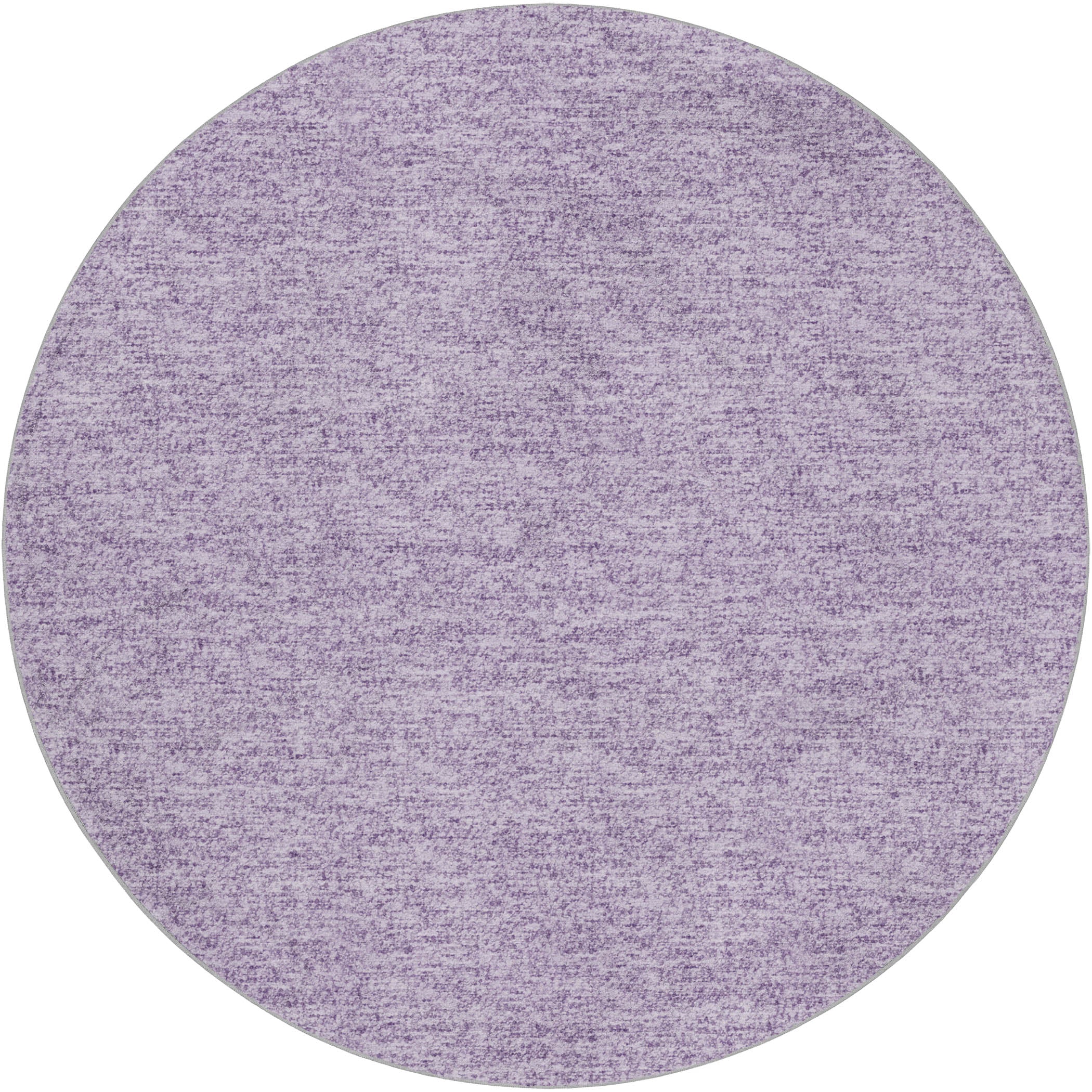 Luxury Washable Transitional VY2 Lavender Purple Rug 8' x 8' #shape_Round