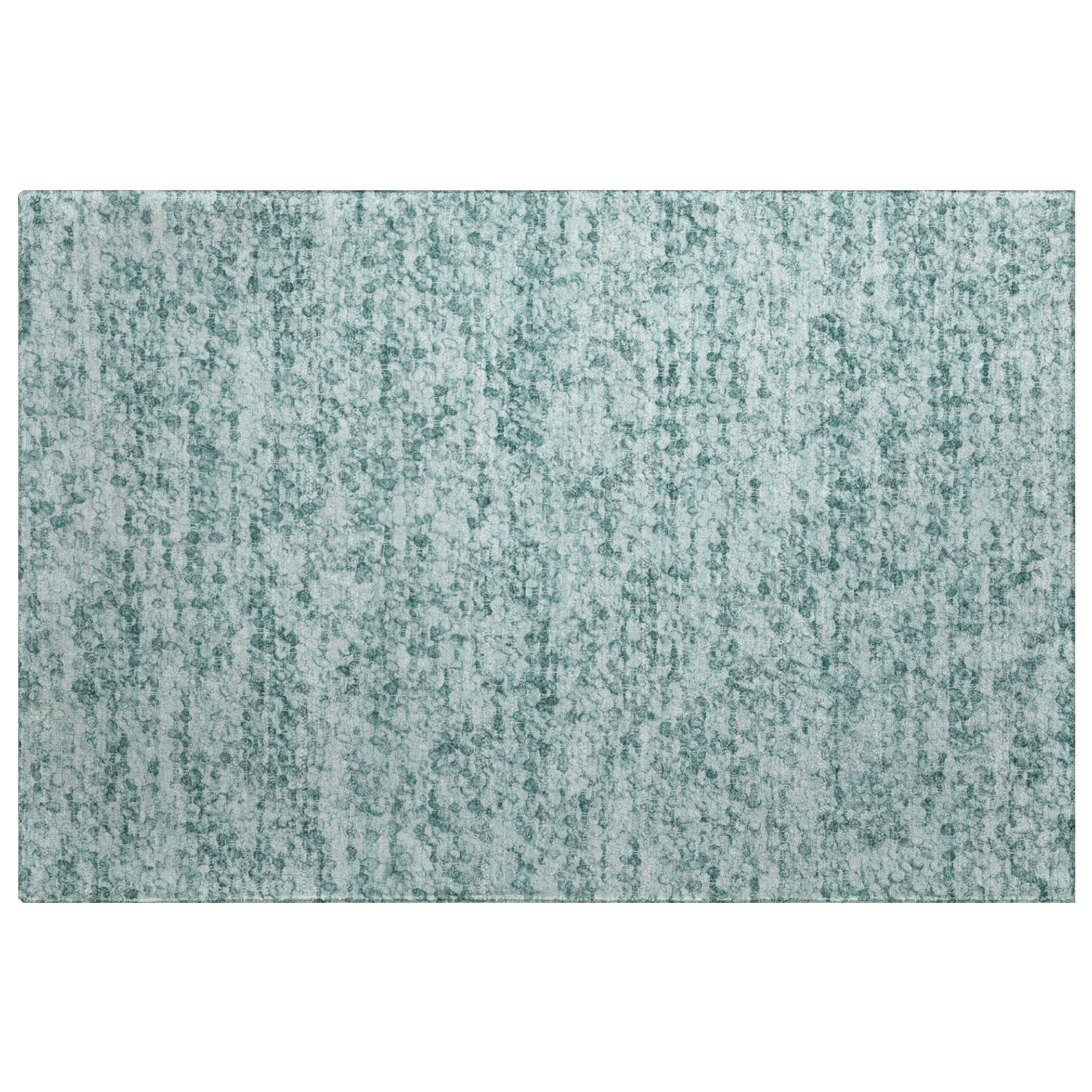 Luxury Washable Transitional VY2 Seafoam Blue Rug 1'8" x 2'6" #shape_Rectangle