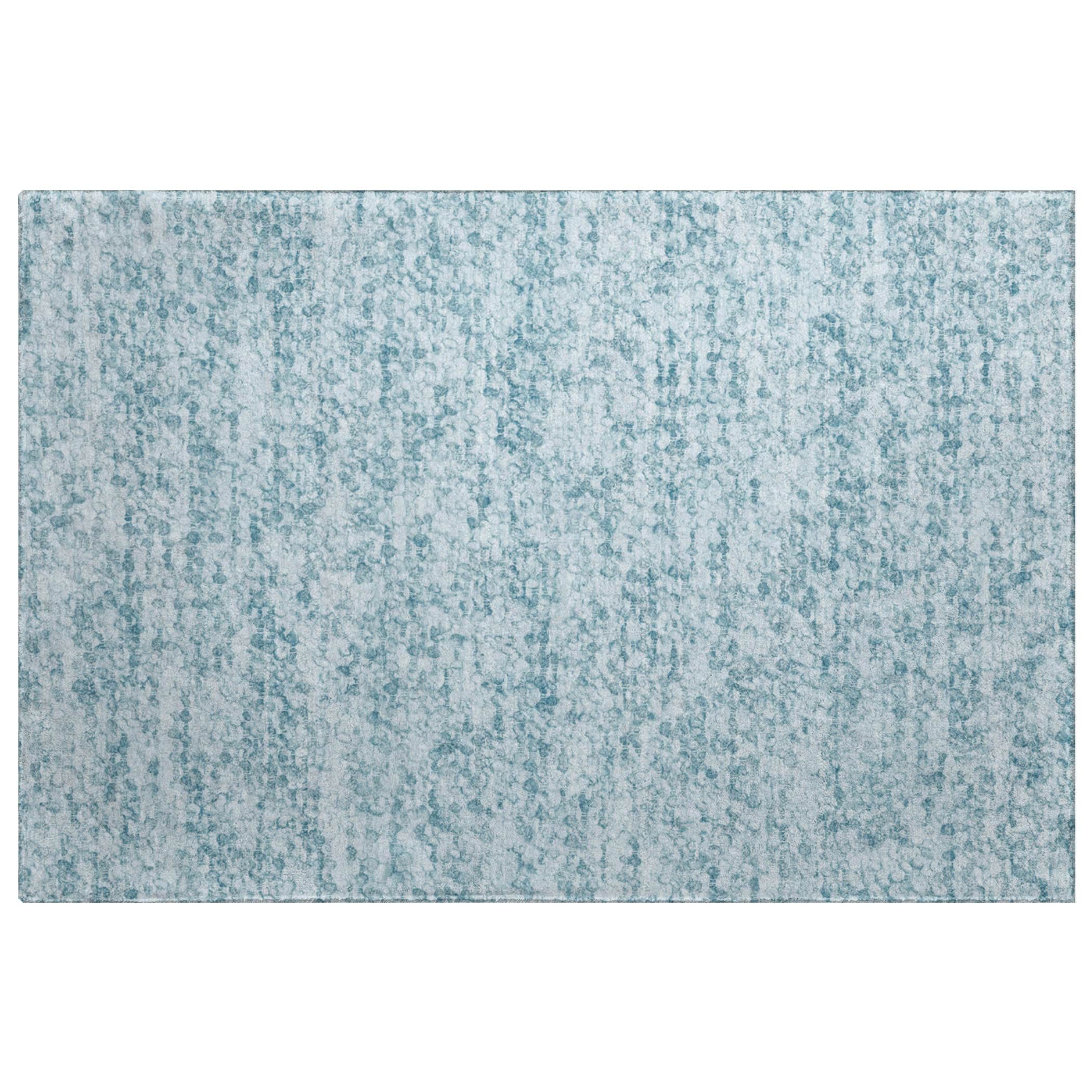 Luxury Washable Transitional VY2 Sky Blue Rug 1'8" x 2'6" #shape_Rectangle
