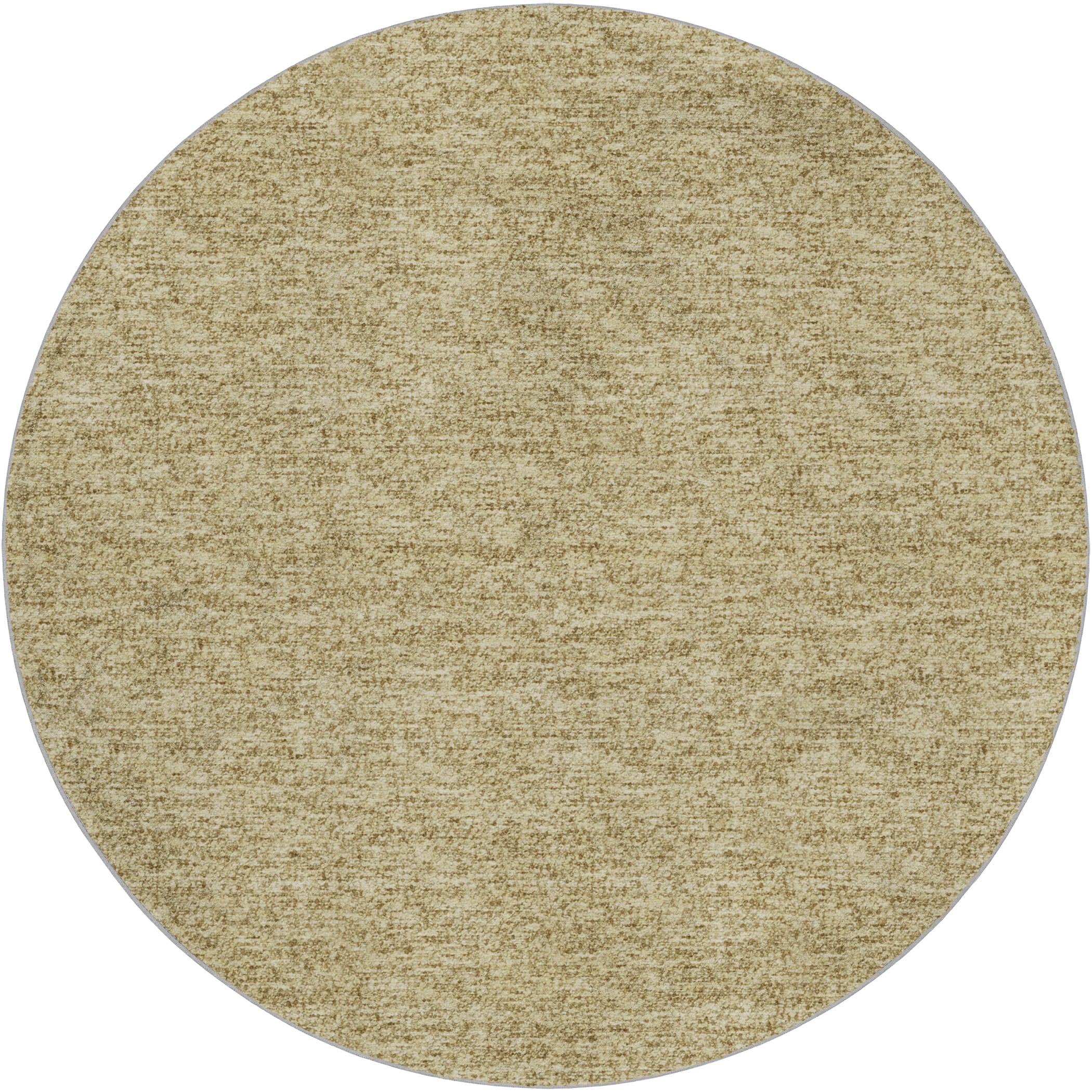 Luxury Washable Transitional VY2 Walnut Gold Rug 8' x 8' #shape_Round