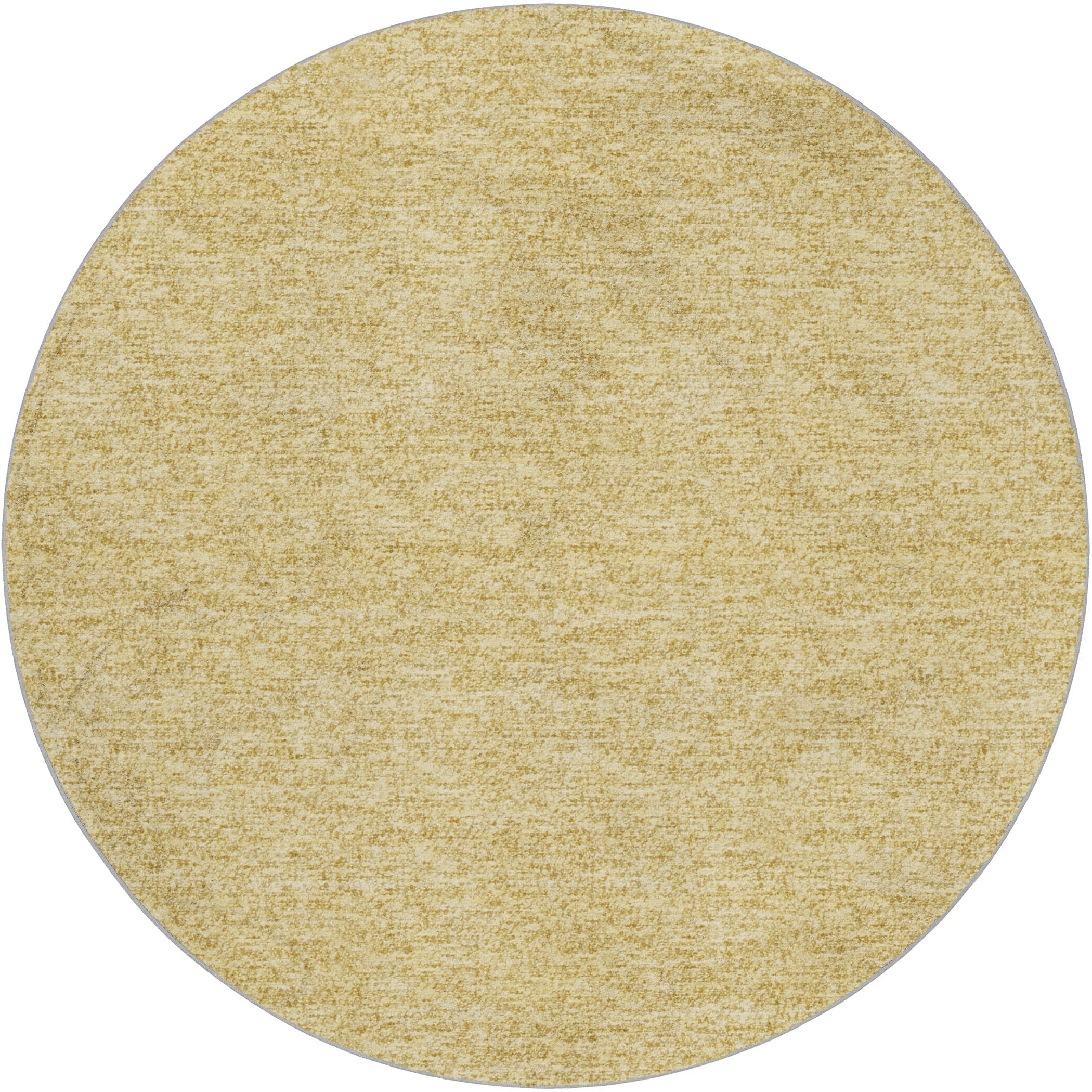 Luxury Washable Transitional VY2 Wheat Gold Rug 8' x 8' #shape_Round
