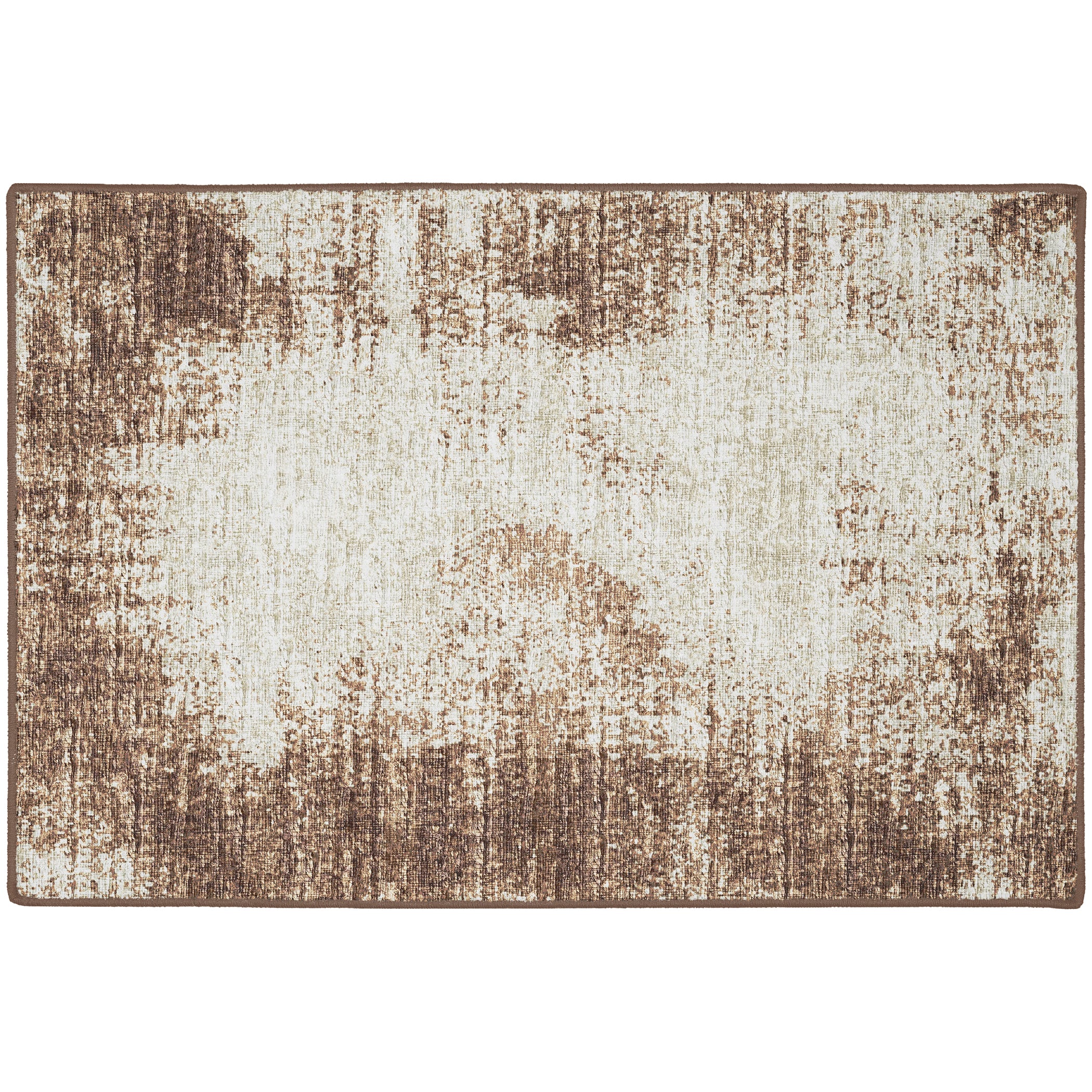 Indoor/Outdoor Transitional WL1 Chocolate Brown Rug 2' x 3' #shape_Rectangle