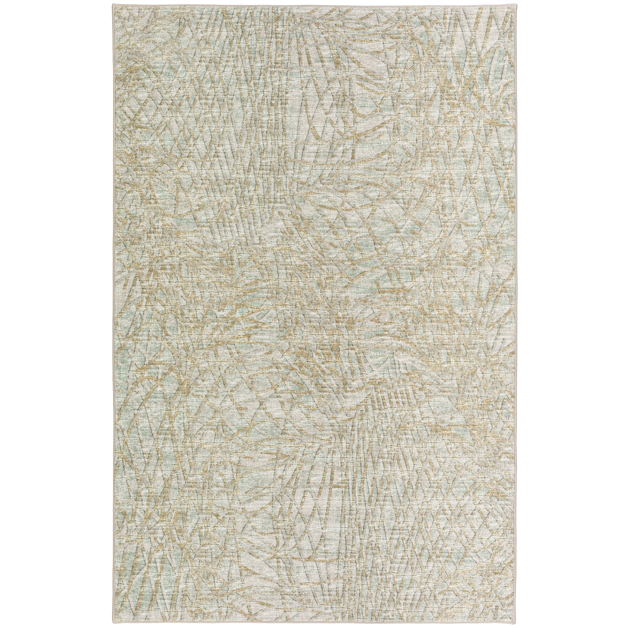 Indoor/Outdoor Transitional WL2 Aloe Green Rug 3' x 5' #shape_Rectangle