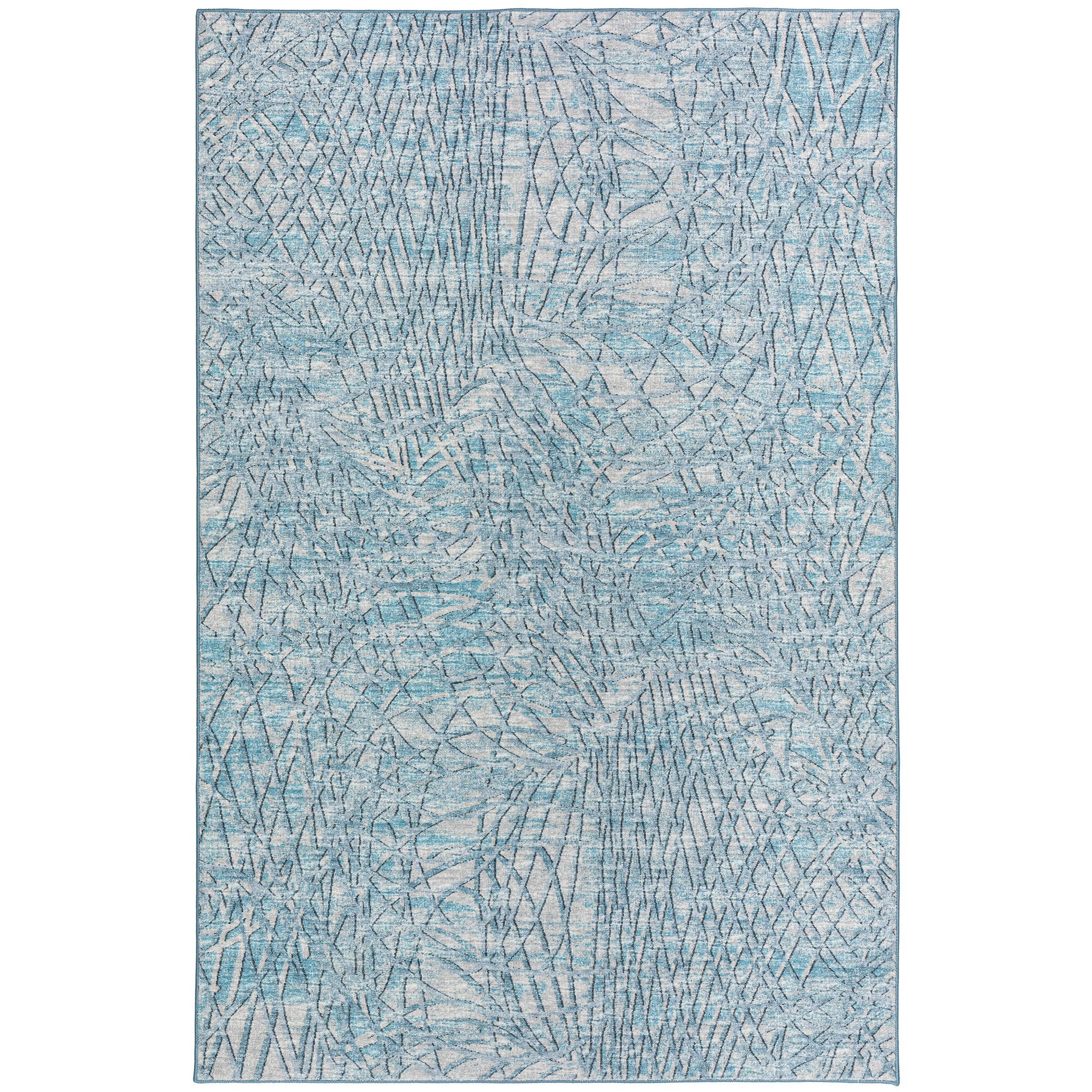Indoor/Outdoor Transitional WL2 Indigo Blue Rug 3' x 5' #shape_Rectangle