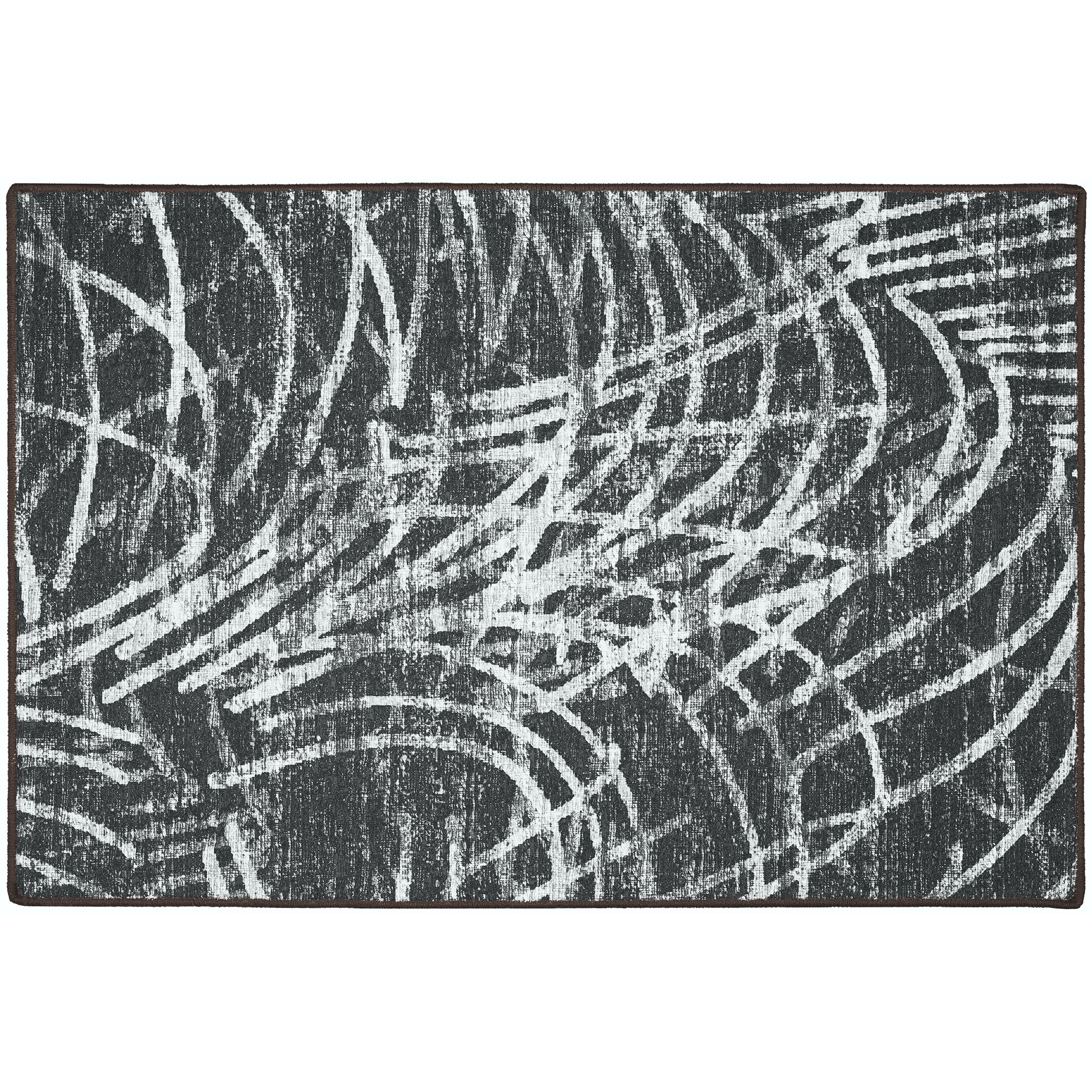 Indoor/Outdoor Transitional WL2 Midnight Black Rug 2' x 3' #shape_Rectangle