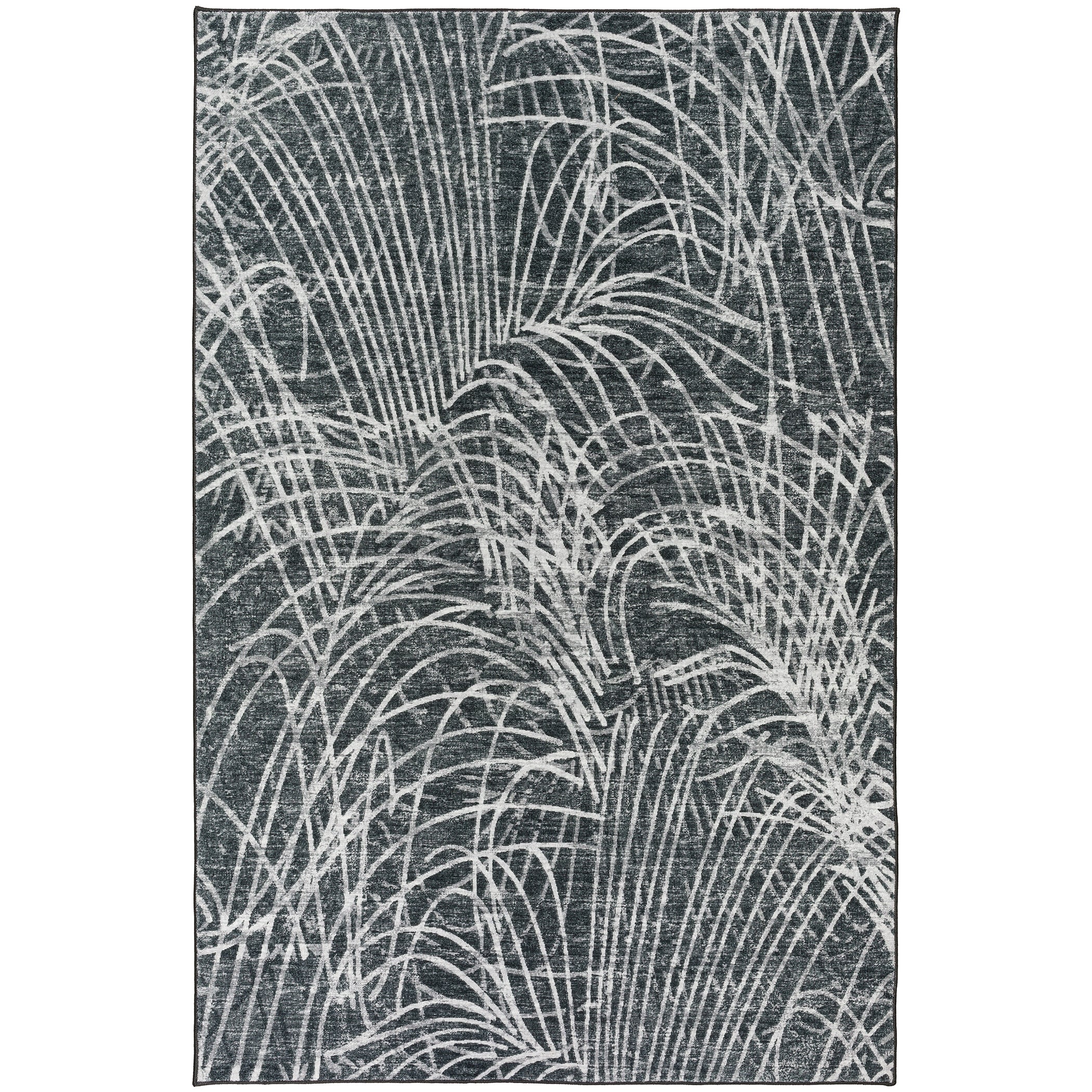 Indoor/Outdoor Transitional WL2 Midnight Black Rug 3' x 5' #shape_Rectangle