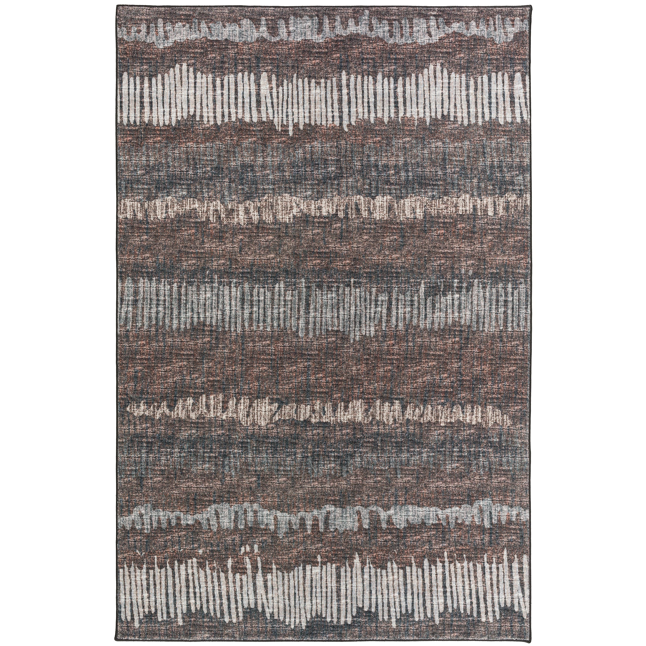 Indoor/Outdoor Transitional WL4 Coffee Brown Rug 3' x 5' #shape_Rectangle