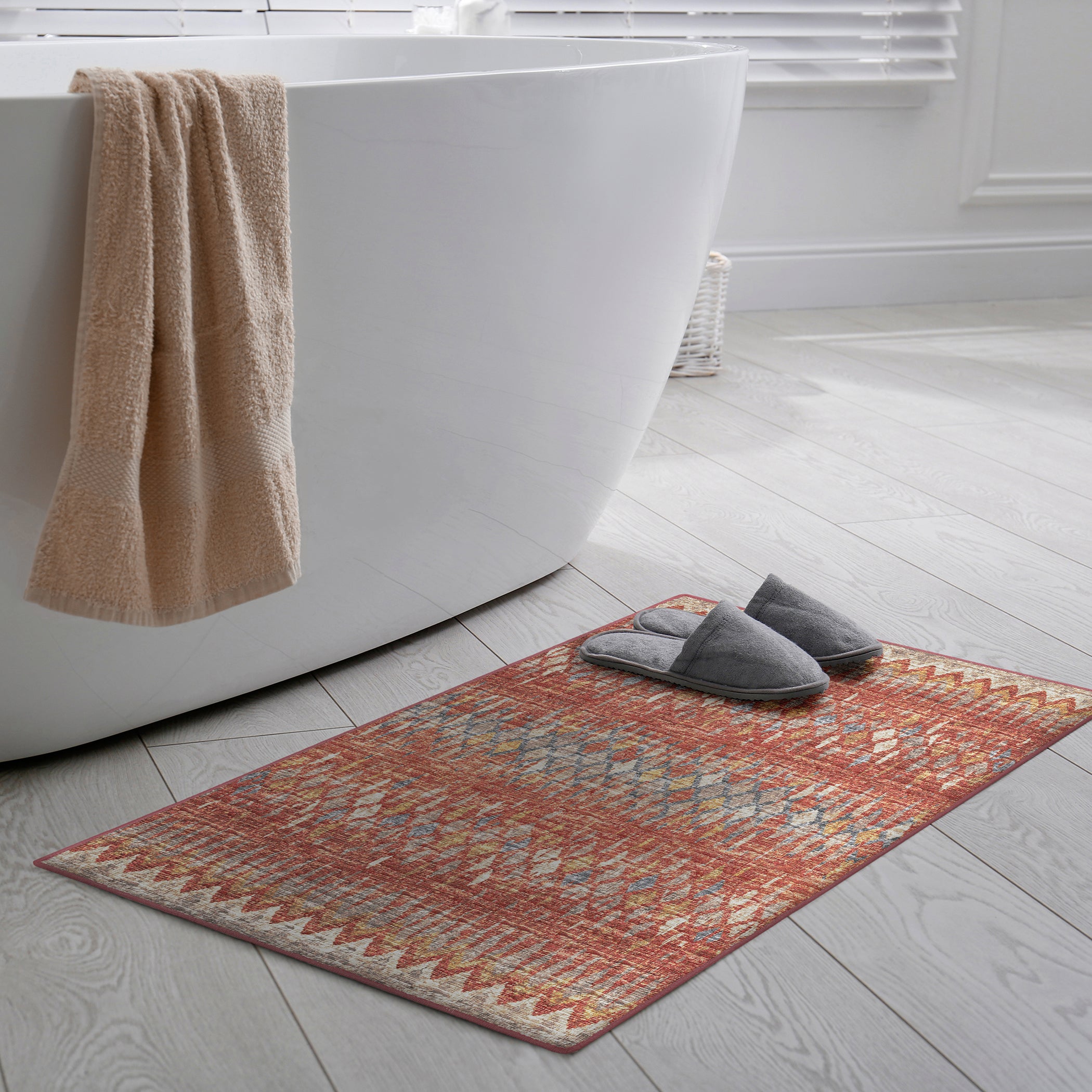 Indoor/Outdoor Transitional WL5 Paprika Orange Rug 2' x 3' #shape_Rectangle