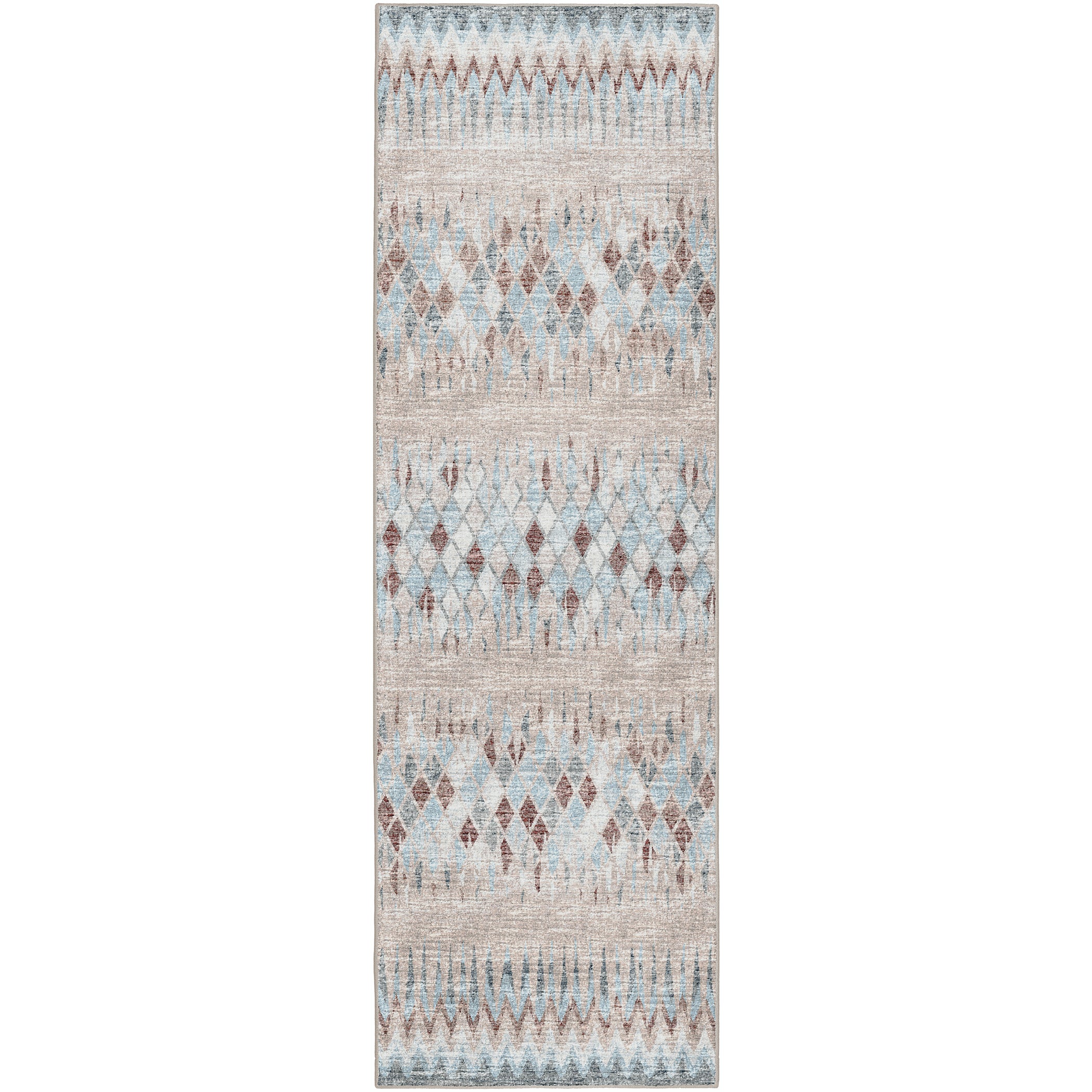Indoor/Outdoor Transitional WL5 Taupe Brown Rug 2'6" x 10' #shape_Runner