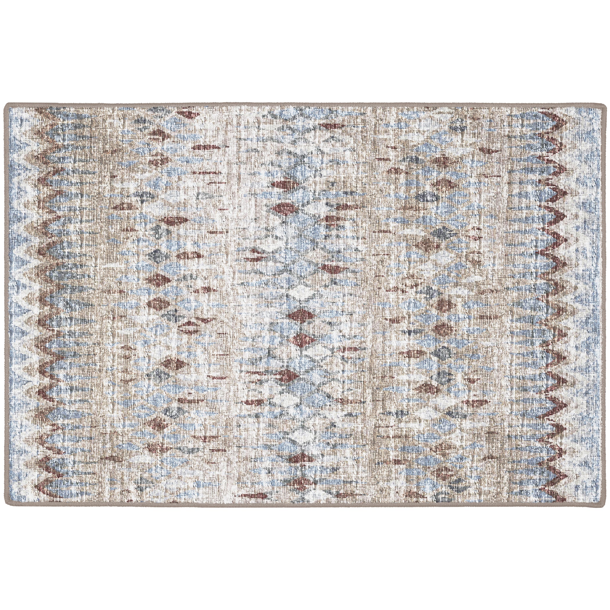 Indoor/Outdoor Transitional WL5 Taupe Brown Rug 2' x 3' #shape_Rectangle