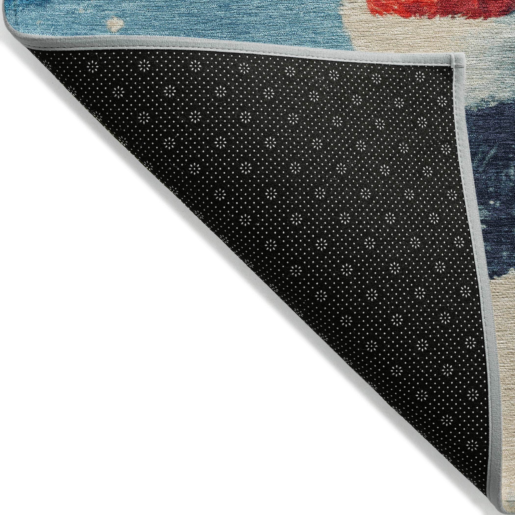 Luxury Machine Washable Indoor/Outdoor Holiday WN15 Blue Rug 1'8" x 2'6" #shape_Rectangle