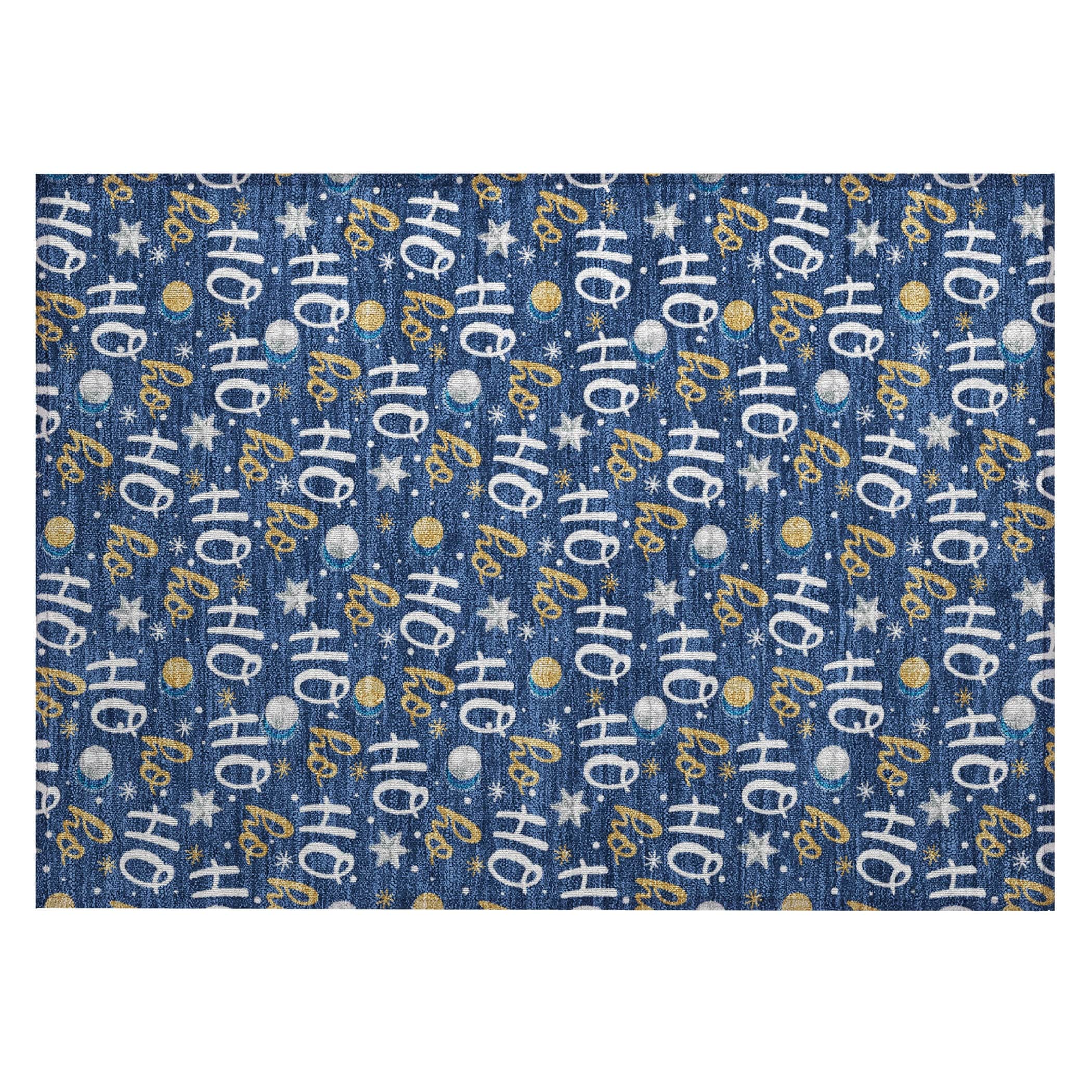 Luxury Machine Washable Indoor/Outdoor Holiday WN18 Navy Blue Rug 1'8" x 2'6" #shape_Rectangle