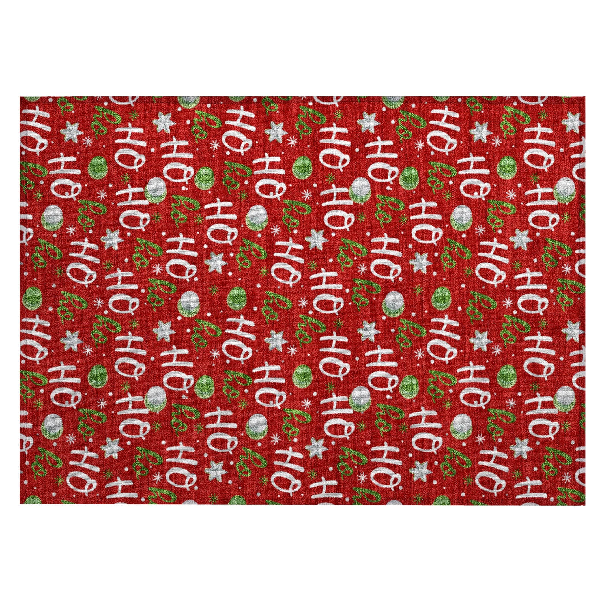 Luxury Machine Washable Indoor/Outdoor Holiday WN18 Red Rug 1'8" x 2'6" #shape_Rectangle