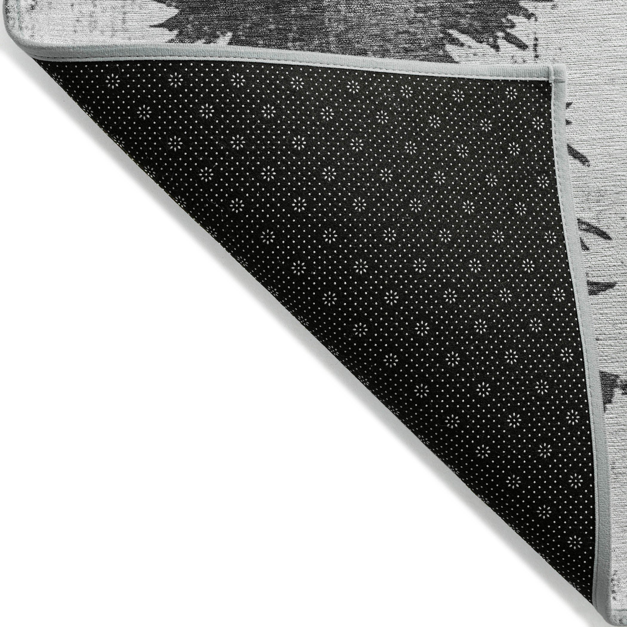 Luxury Machine Washable Indoor/Outdoor Holiday WN19 Gray Rug 1'8" x 2'6" #shape_Rectangle