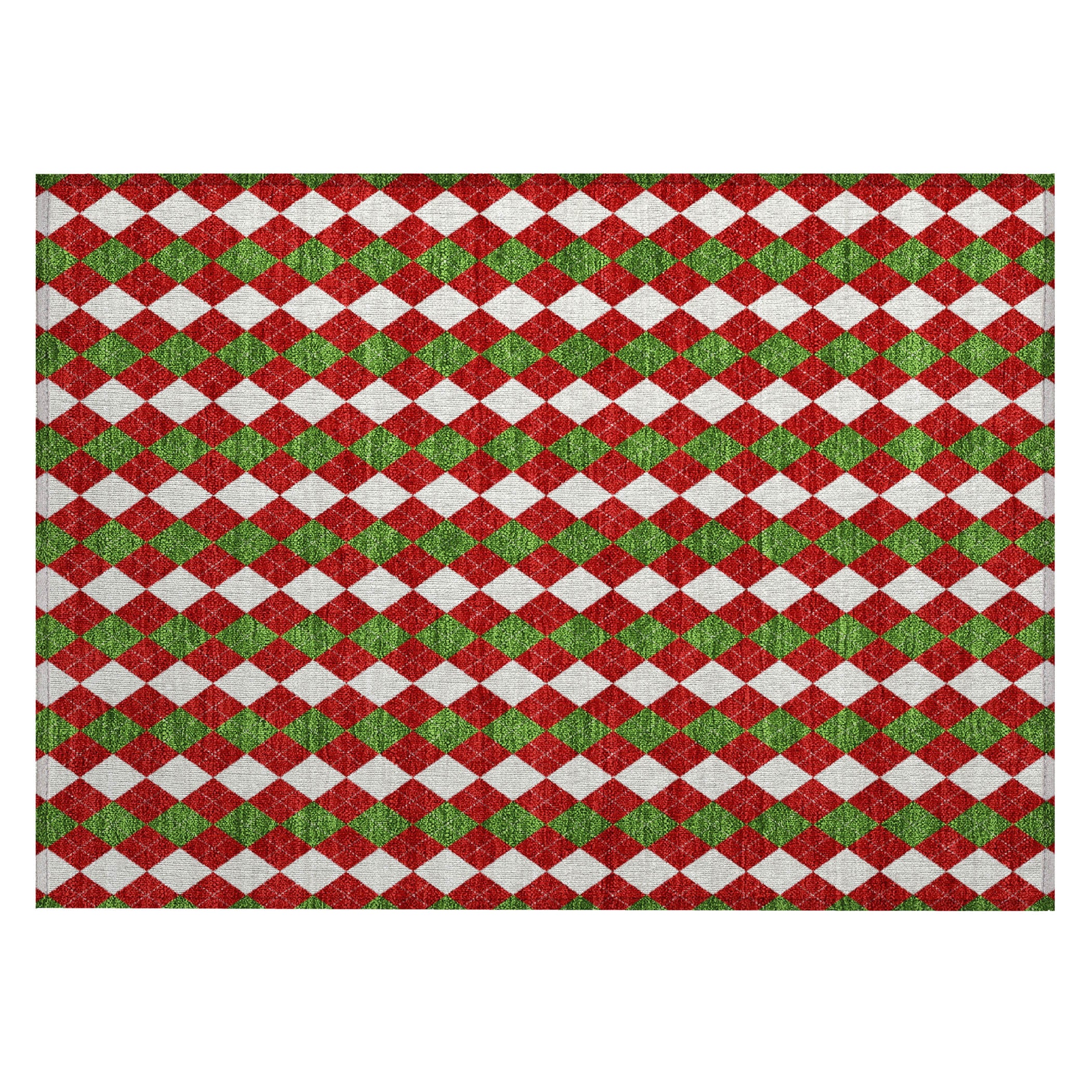 Luxury Machine Washable Indoor/Outdoor Holiday WN20 Red Rug 1'8" x 2'6" #shape_Rectangle