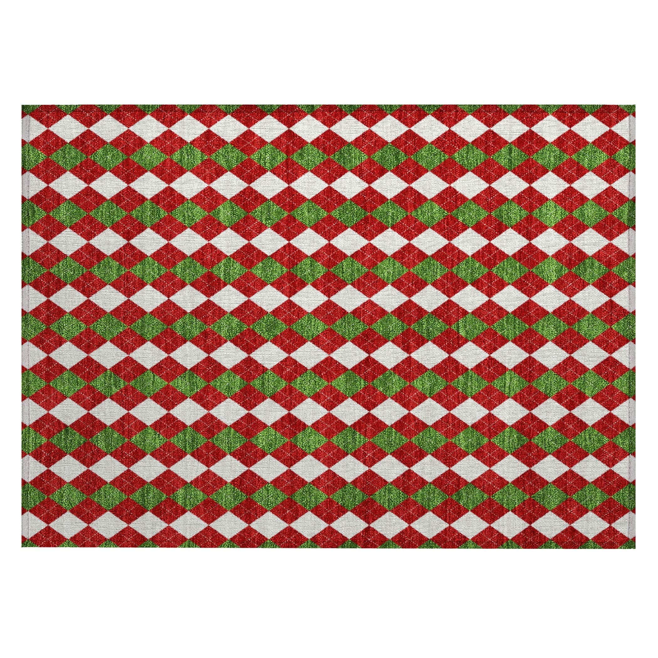 Luxury Machine Washable Indoor/Outdoor Holiday WN20 Red Rug 1'8" x 2'6" #shape_Rectangle