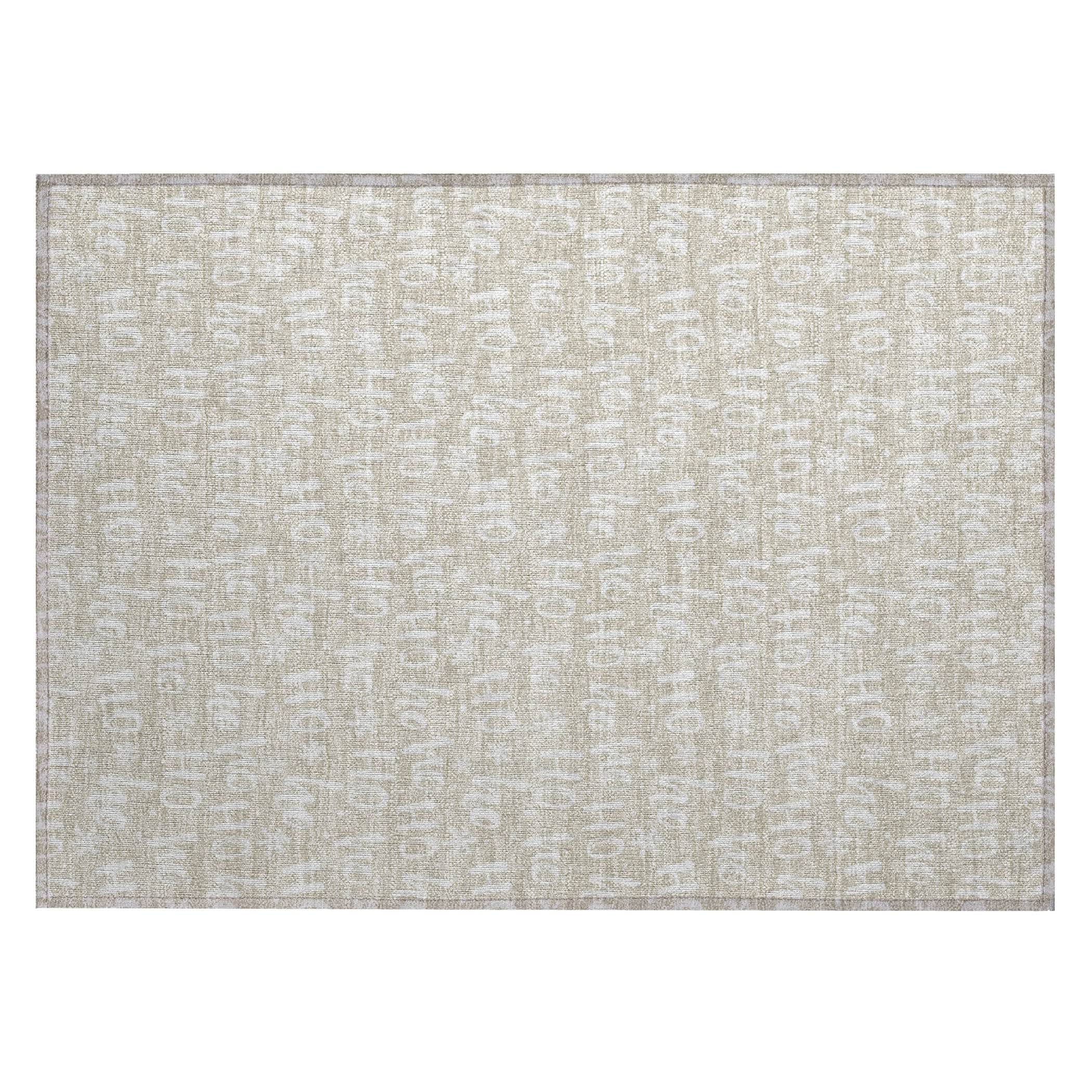 Luxury Machine Washable Indoor/Outdoor Holiday WN22 Beige Ivory Rug 1'8" x 2'6" #shape_Rectangle