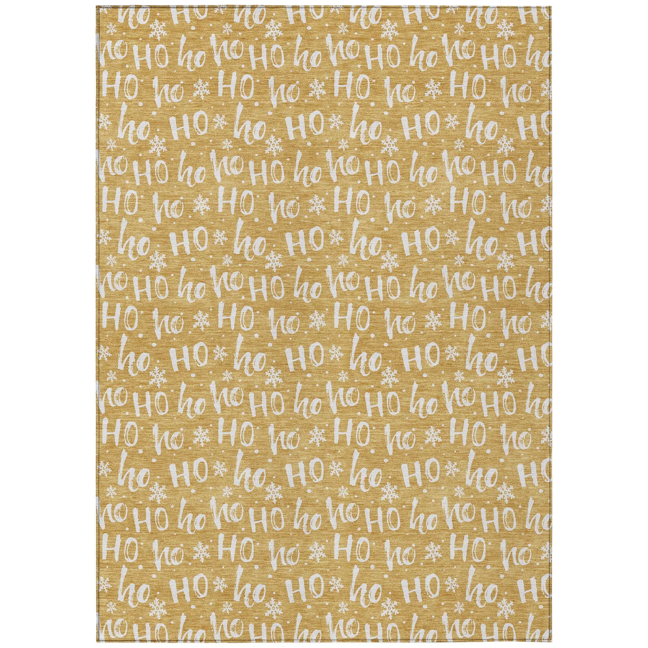 Luxury Machine Washable Indoor/Outdoor Holiday WN22 Gold Rug 2'6" x 3'10" #shape_Rectangle