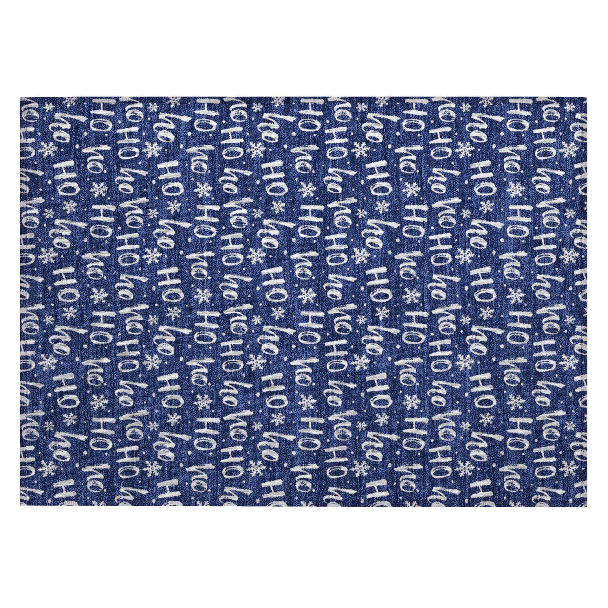 Luxury Machine Washable Indoor/Outdoor Holiday WN22 Navy Blue Rug 1'8" x 2'6" #shape_Rectangle