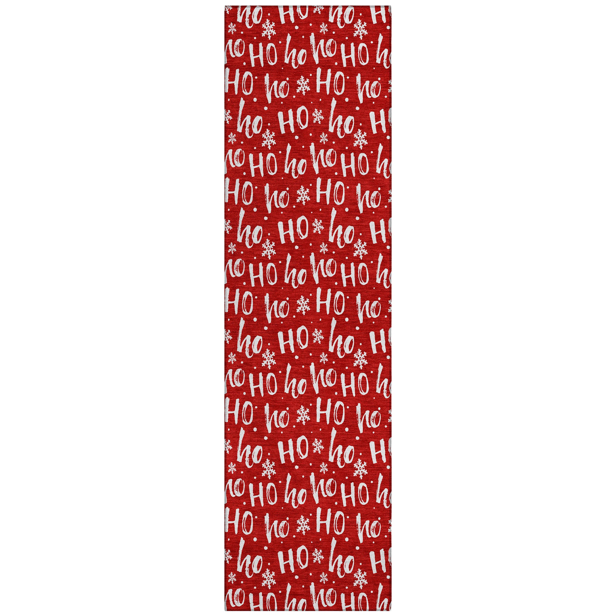 Luxury Machine Washable Indoor/Outdoor Holiday WN22 Red Rug 2'3" x 7'6" #shape_Runner