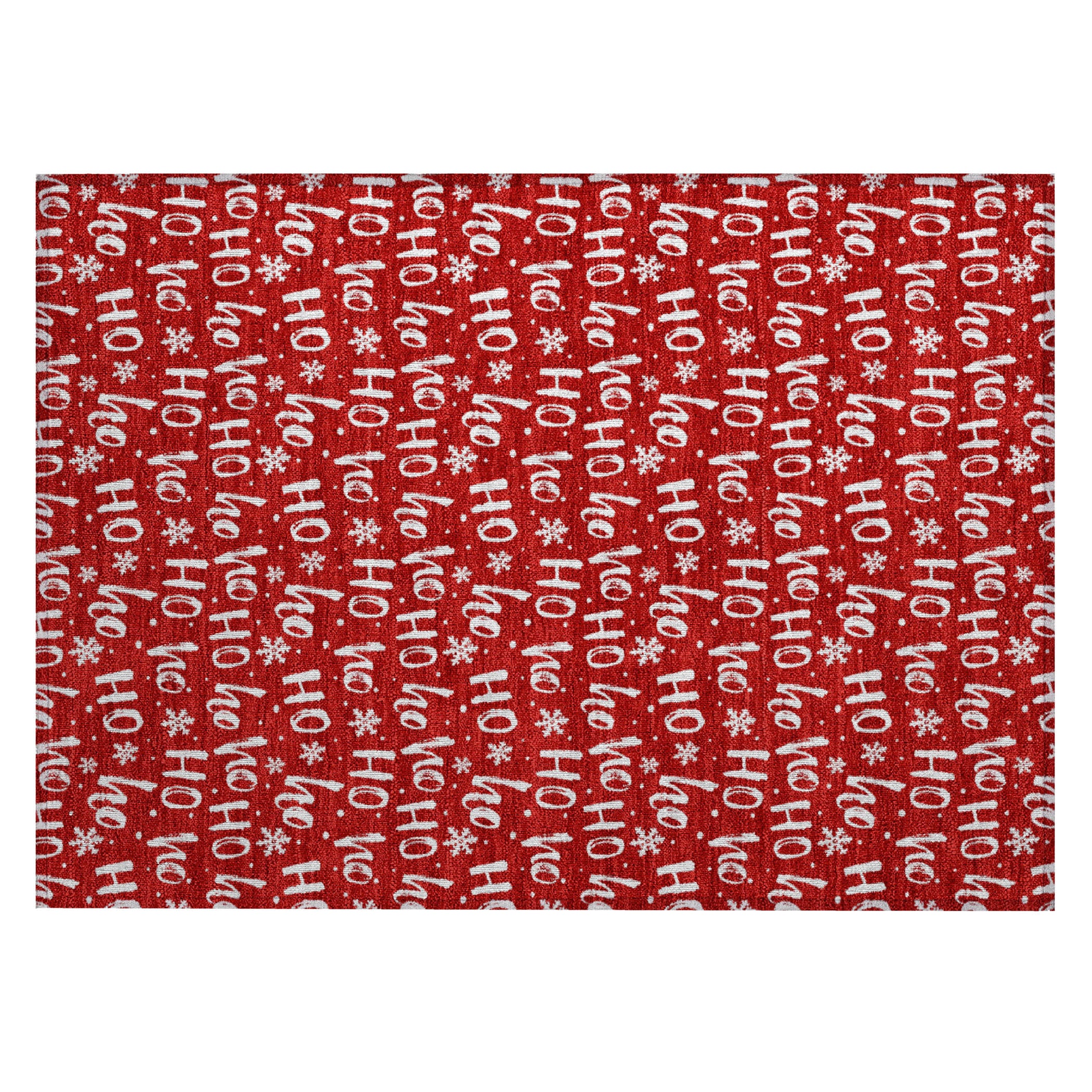 Luxury Machine Washable Indoor/Outdoor Holiday WN22 Red Rug 1'8" x 2'6" #shape_Rectangle