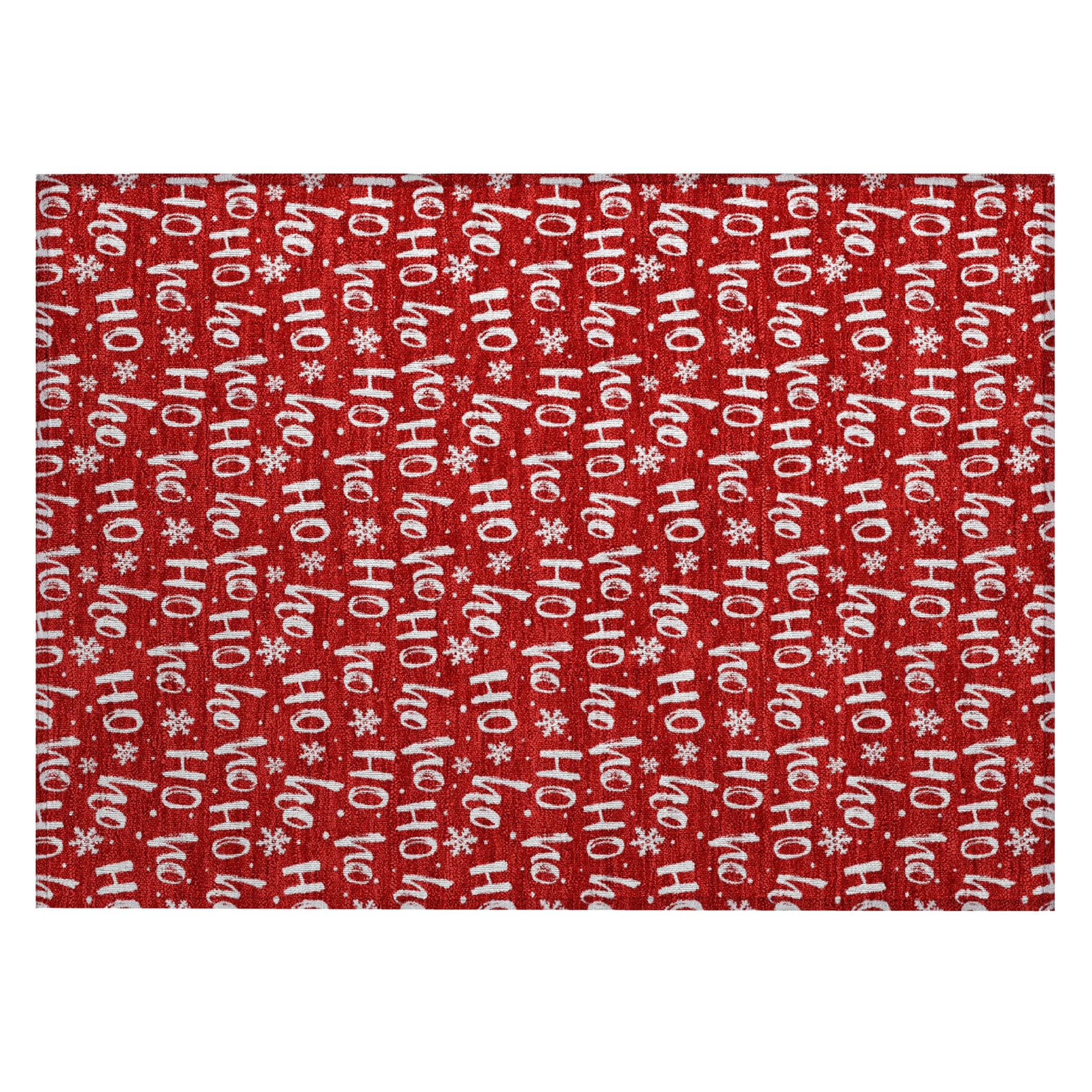 Luxury Machine Washable Indoor/Outdoor Holiday WN22 Red Rug 1'8" x 2'6" #shape_Rectangle
