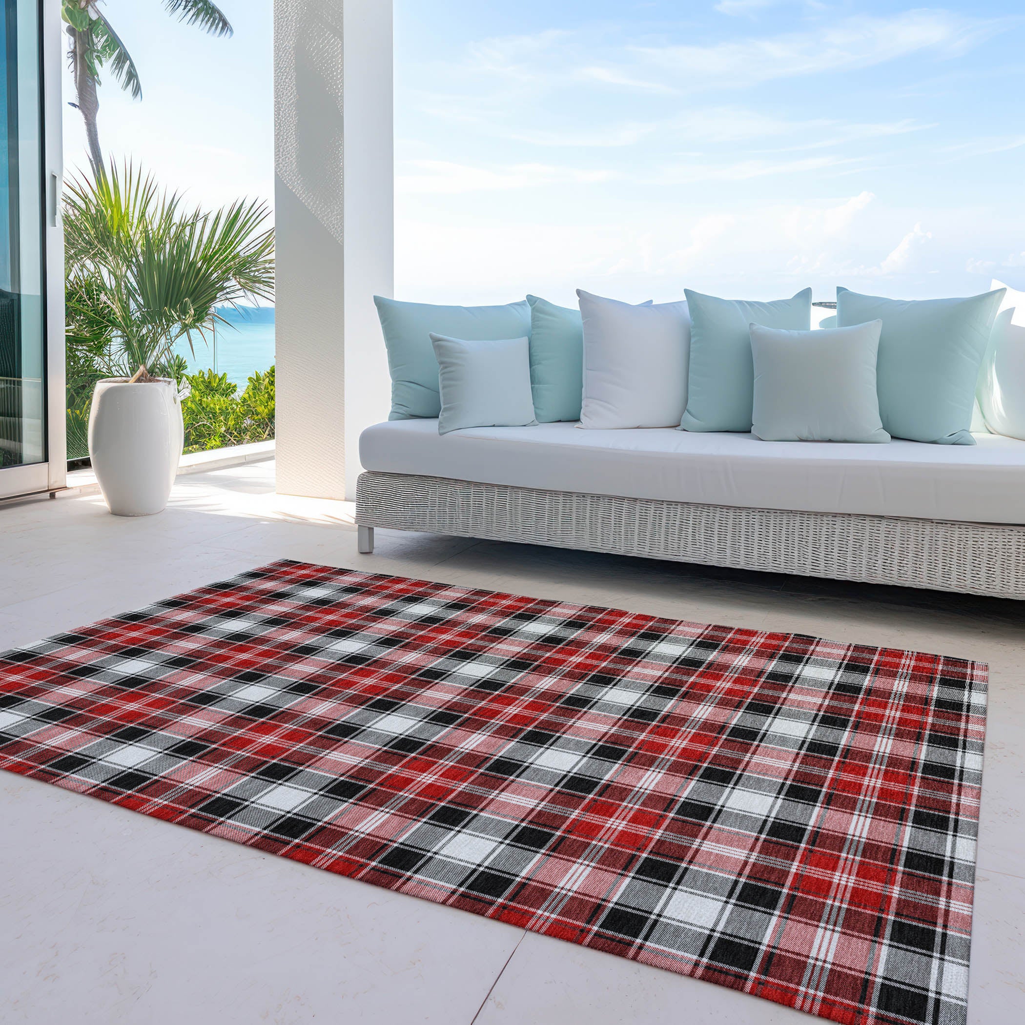 Luxury Machine Washable Indoor/Outdoor Holiday WN25 Black Rug 2'6" x 3'10" #shape_Rectangle