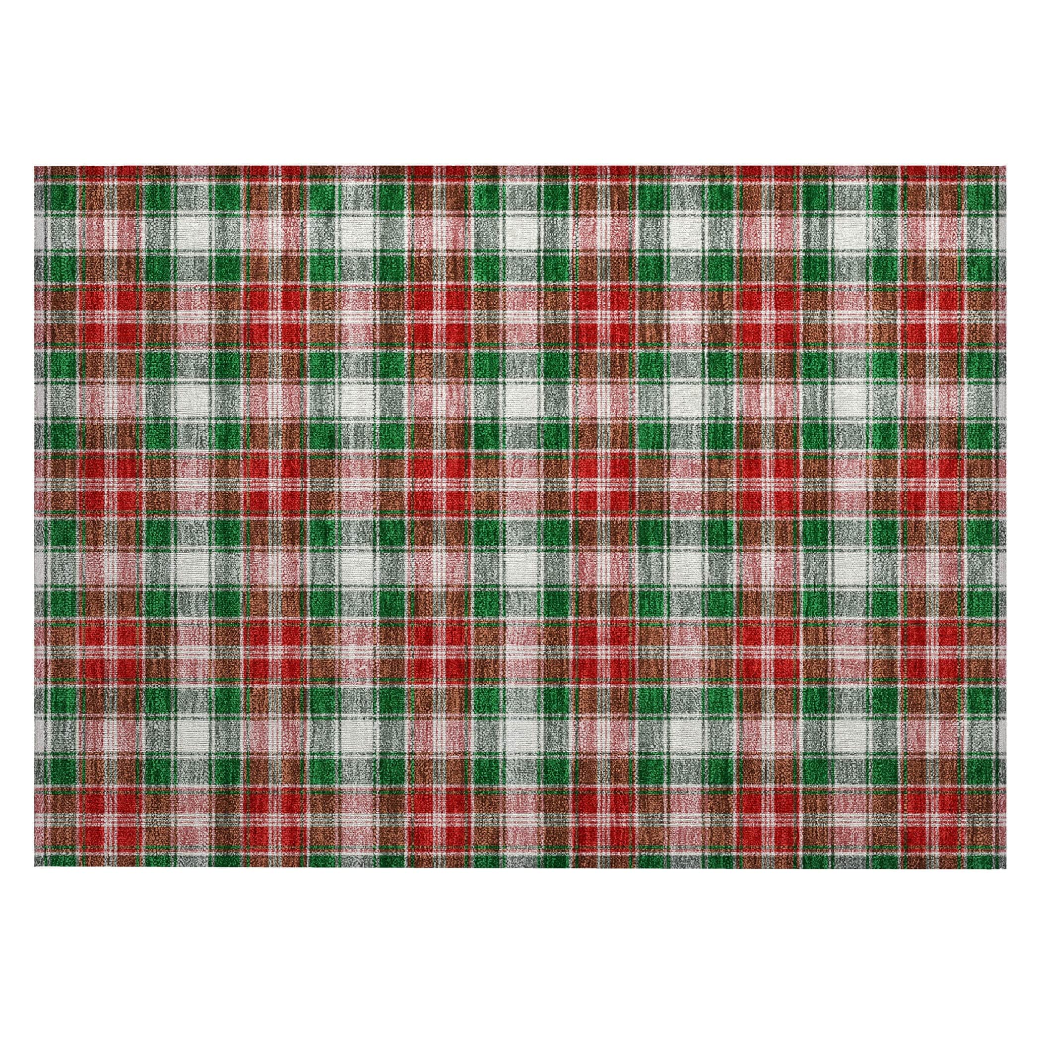 Luxury Machine Washable Indoor/Outdoor Holiday WN25 Emerald Green Rug 1'8" x 2'6" #shape_Rectangle