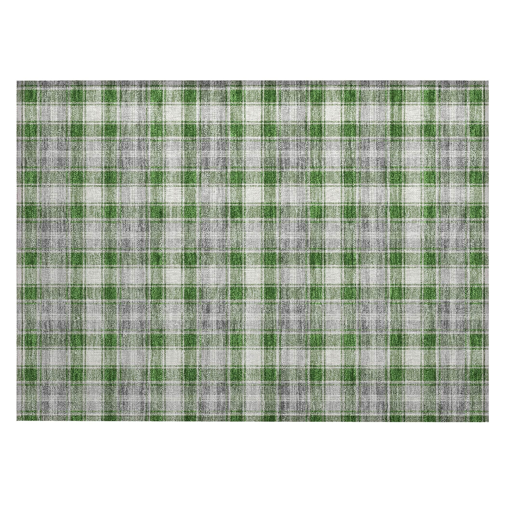 Luxury Machine Washable Indoor/Outdoor Holiday WN25 Green Rug 1'8" x 2'6" #shape_Rectangle