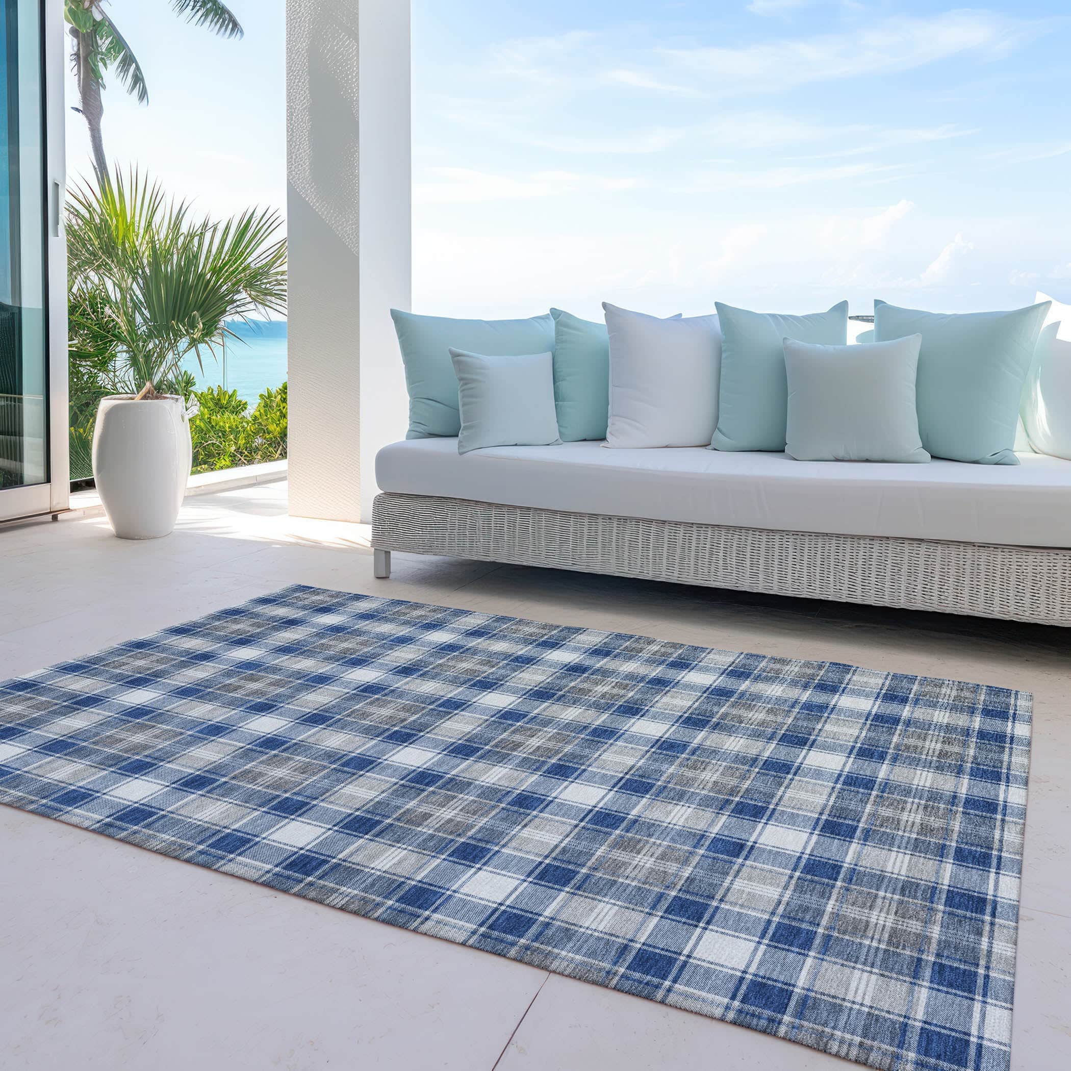 Luxury Machine Washable Indoor/Outdoor Holiday WN25 Navy Blue Rug 2'6" x 3'10" #shape_Rectangle