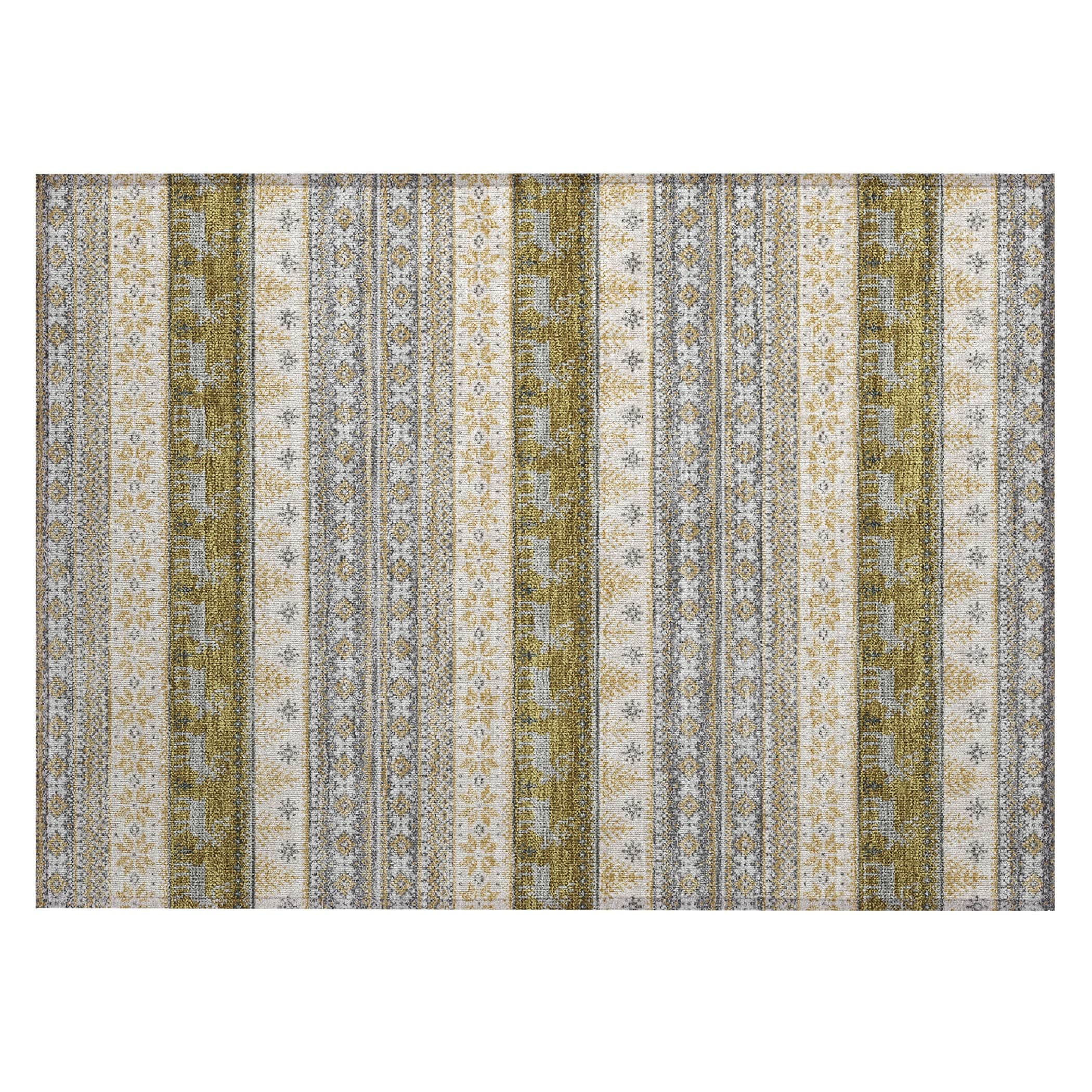 Luxury Machine Washable Indoor/Outdoor Holiday WN26 Gray Rug 1'8" x 2'6" #shape_Rectangle