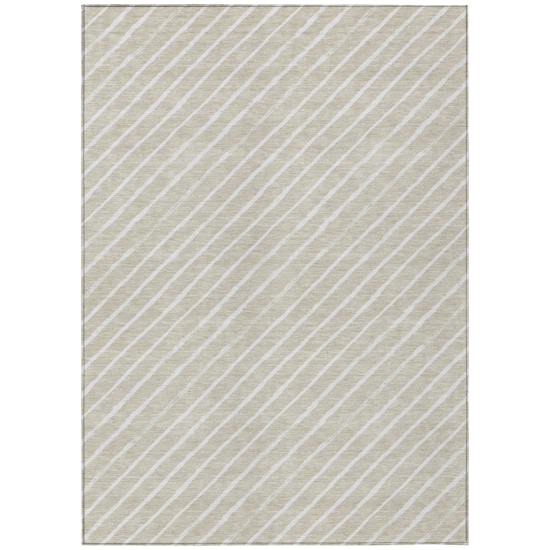 Luxury Machine Washable Indoor/Outdoor Holiday WN27 Beige Ivory Rug 2'6" x 3'10" #shape_Rectangle