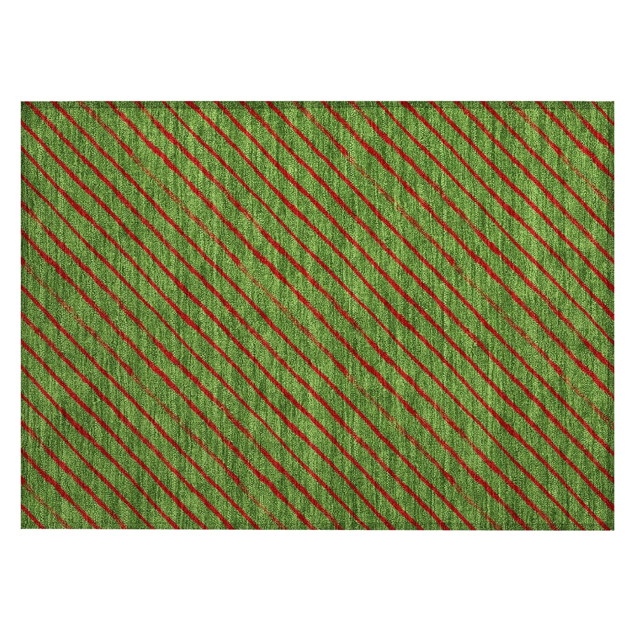 Luxury Machine Washable Indoor/Outdoor Holiday WN27 Fern Green Rug 1'8" x 2'6" #shape_Rectangle