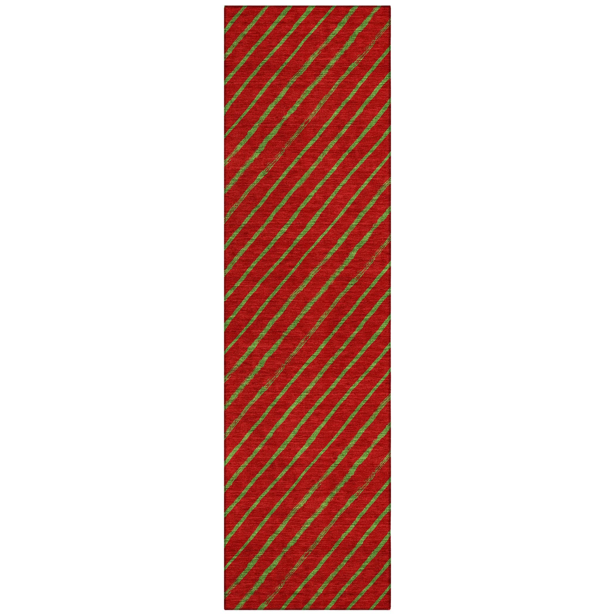 Luxury Machine Washable Indoor/Outdoor Holiday WN27 Merlot Red Rug 2'3" x 7'6" #shape_Runner