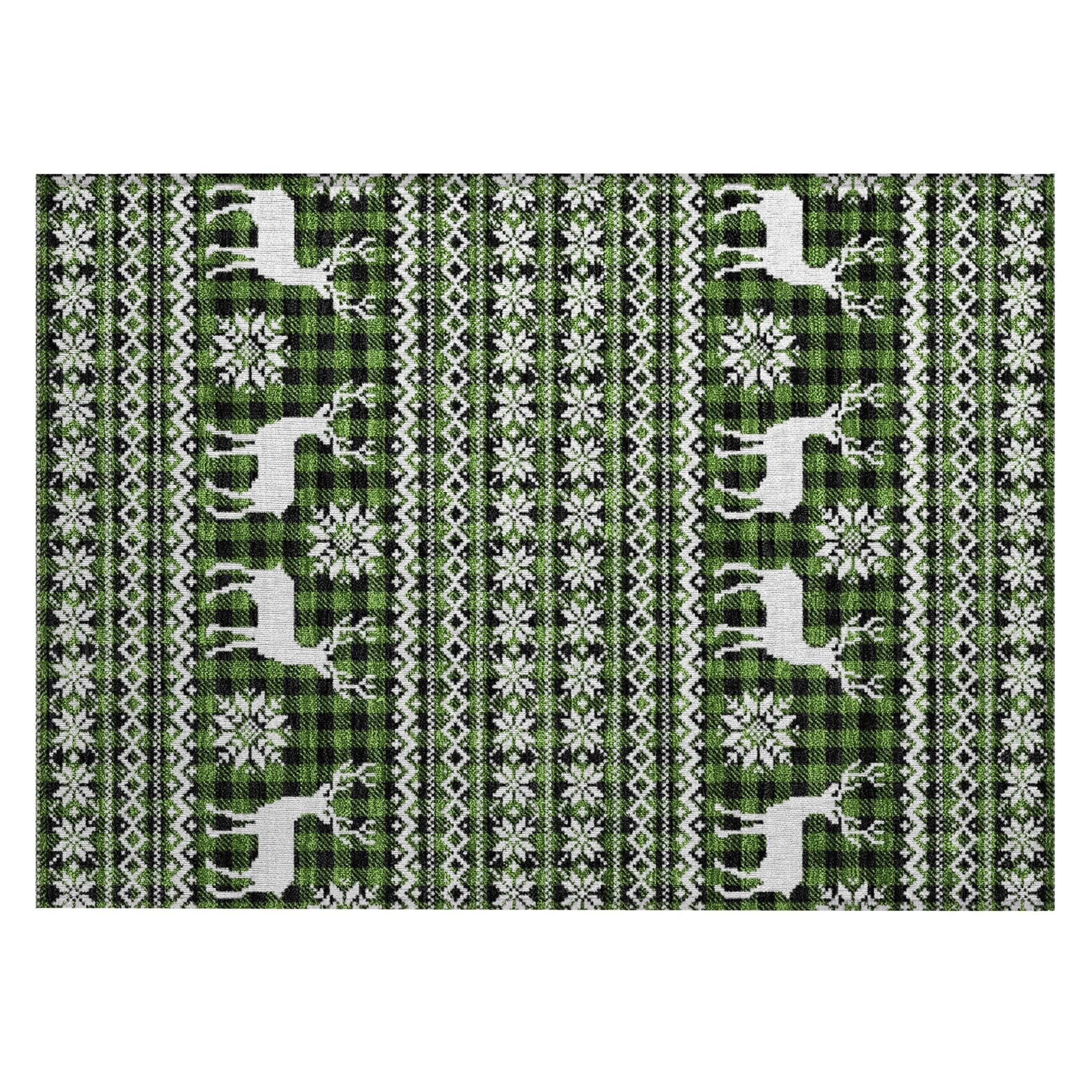 Luxury Machine Washable Indoor/Outdoor Holiday WN28 Cactus Green Rug 1'8" x 2'6" #shape_Rectangle