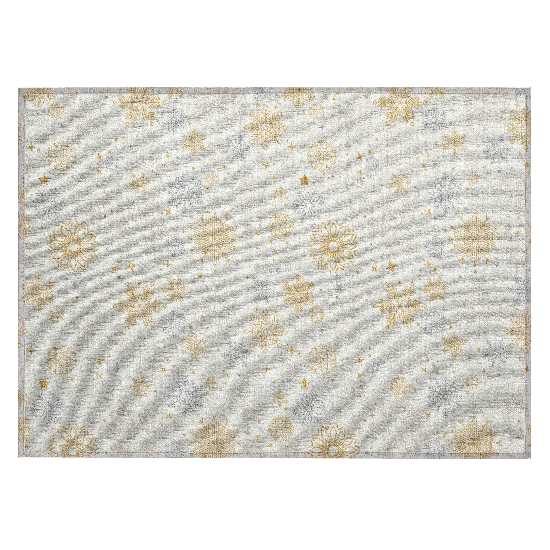 Luxury Machine Washable Indoor/Outdoor Holiday WN31 Ivory Rug 1'8" x 2'6" #shape_Rectangle