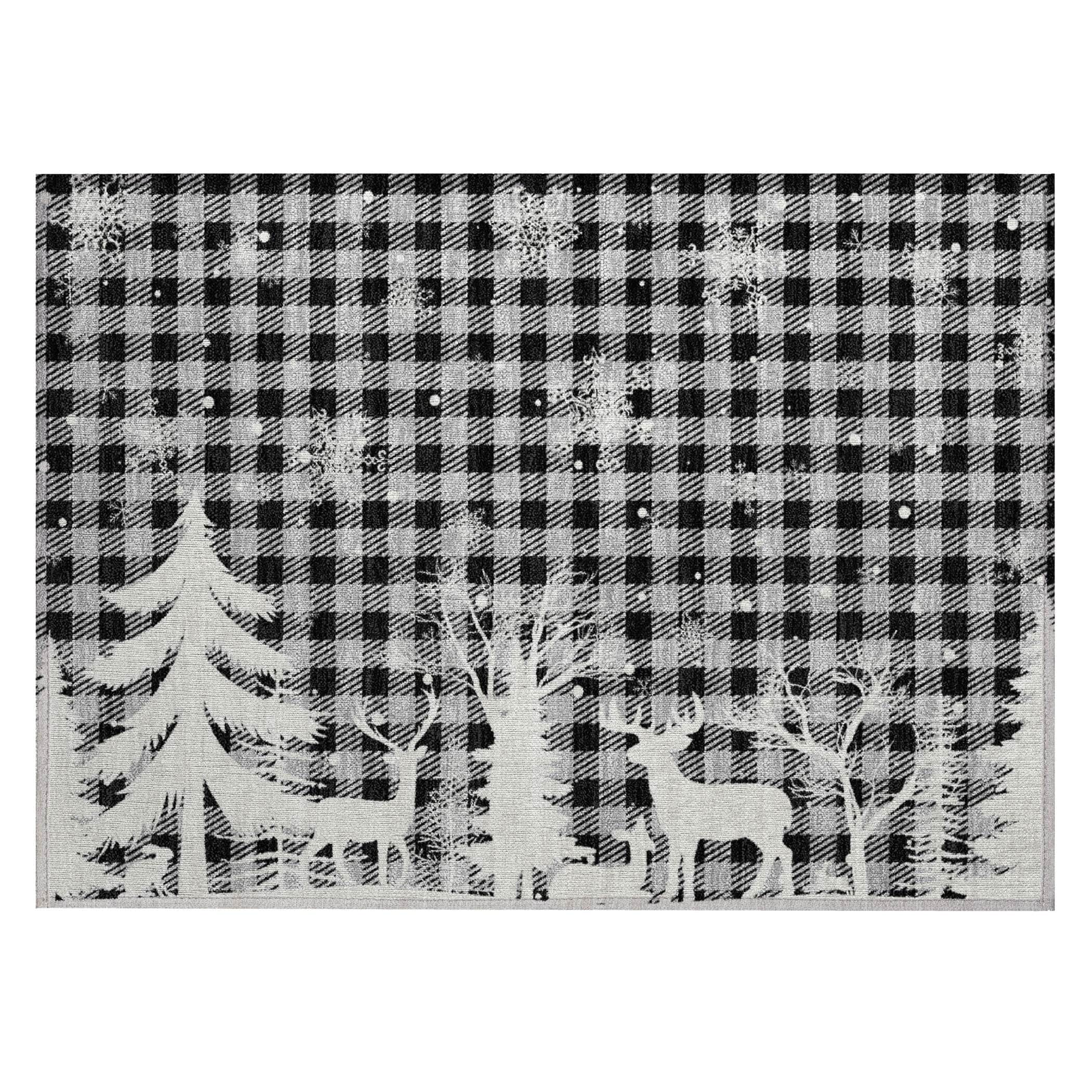 Luxury Machine Washable Indoor/Outdoor Holiday WN32 Gray Rug 1'8" x 2'6" #shape_Rectangle