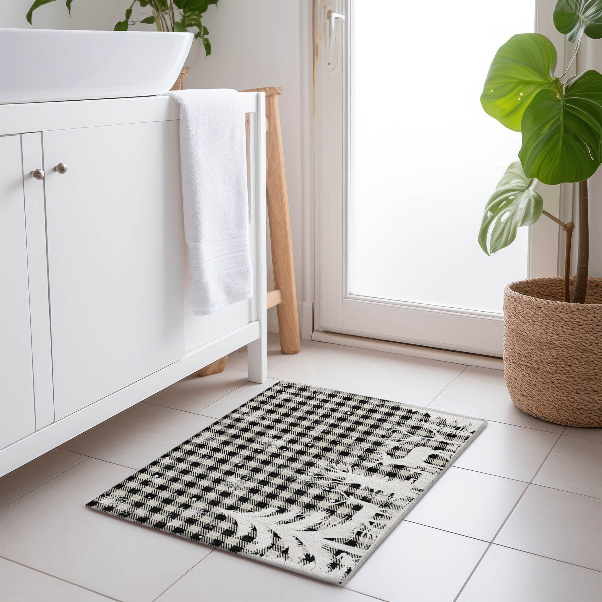 Luxury Machine Washable Indoor/Outdoor Holiday WN32 Taupe Brown Rug 1'8" x 2'6" #shape_Rectangle